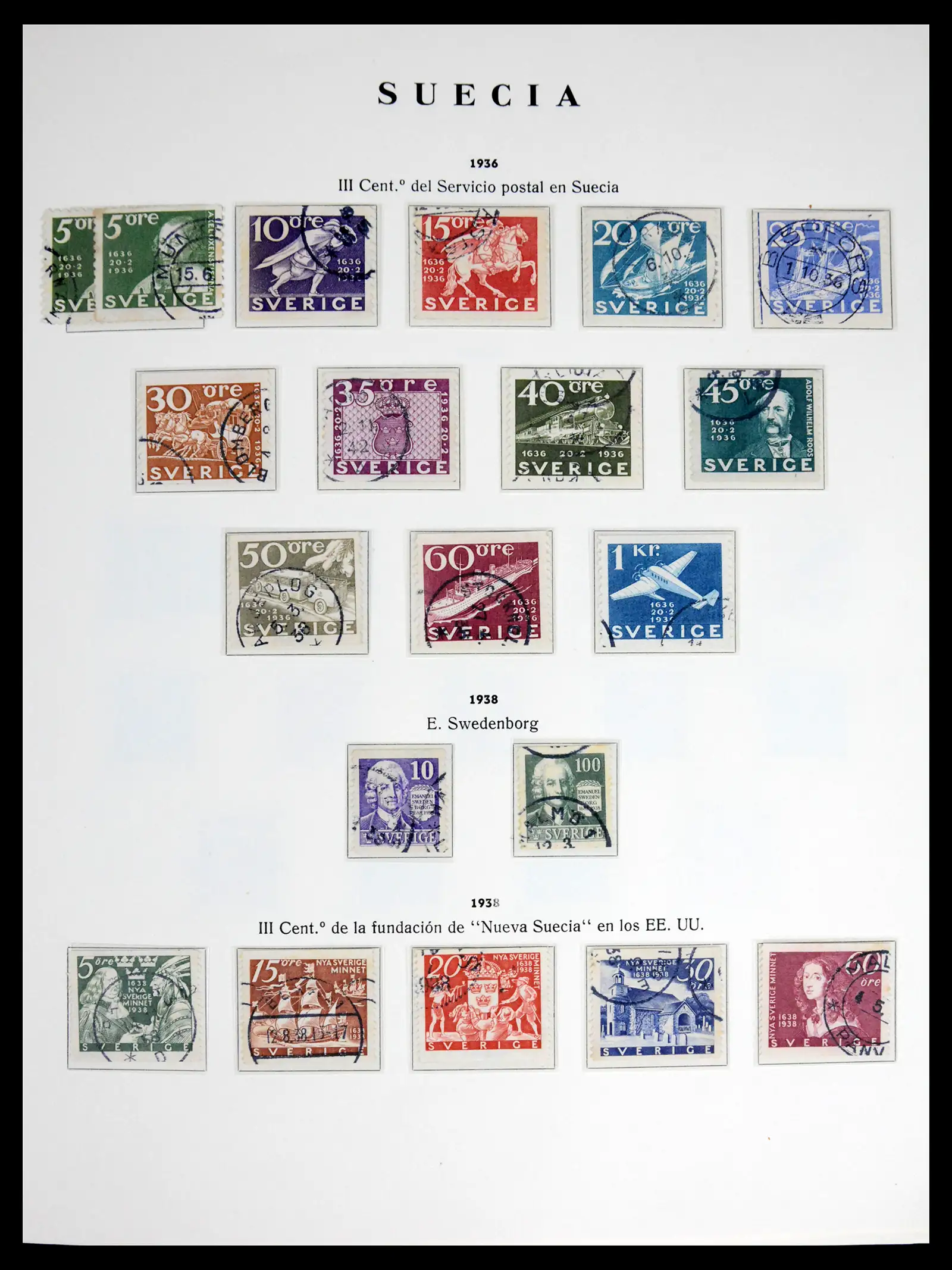 42217 0012 - Stamp collection 42217 Sweden 1855-1979.