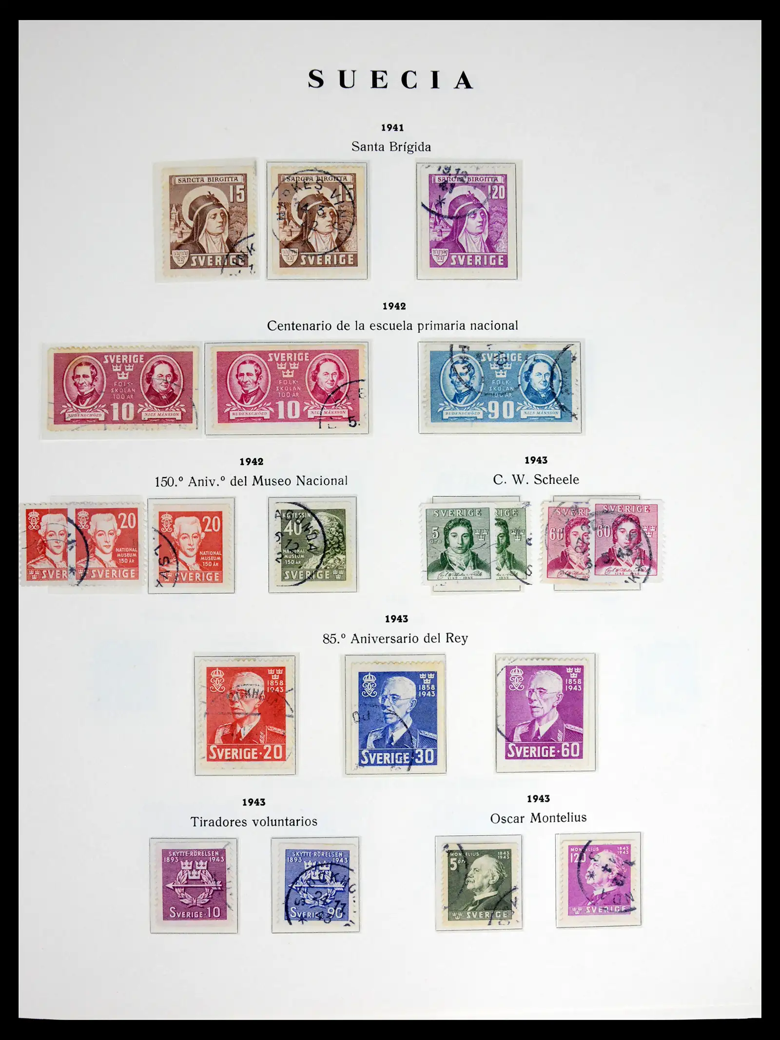 42217 0015 - Stamp collection 42217 Sweden 1855-1979.