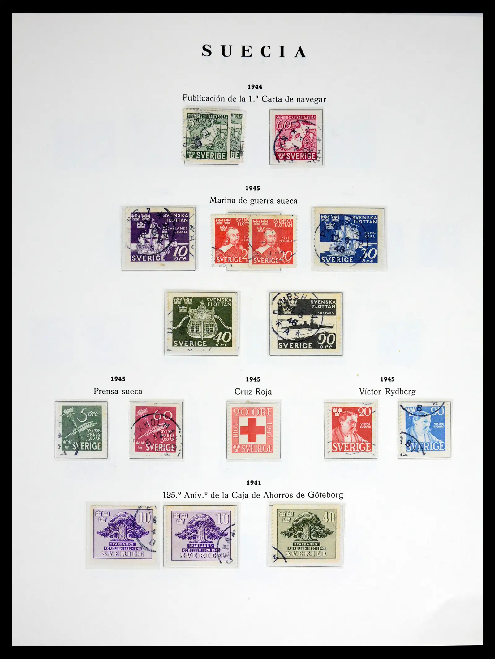 42217 0016 - Stamp collection 42217 Sweden 1855-1979.