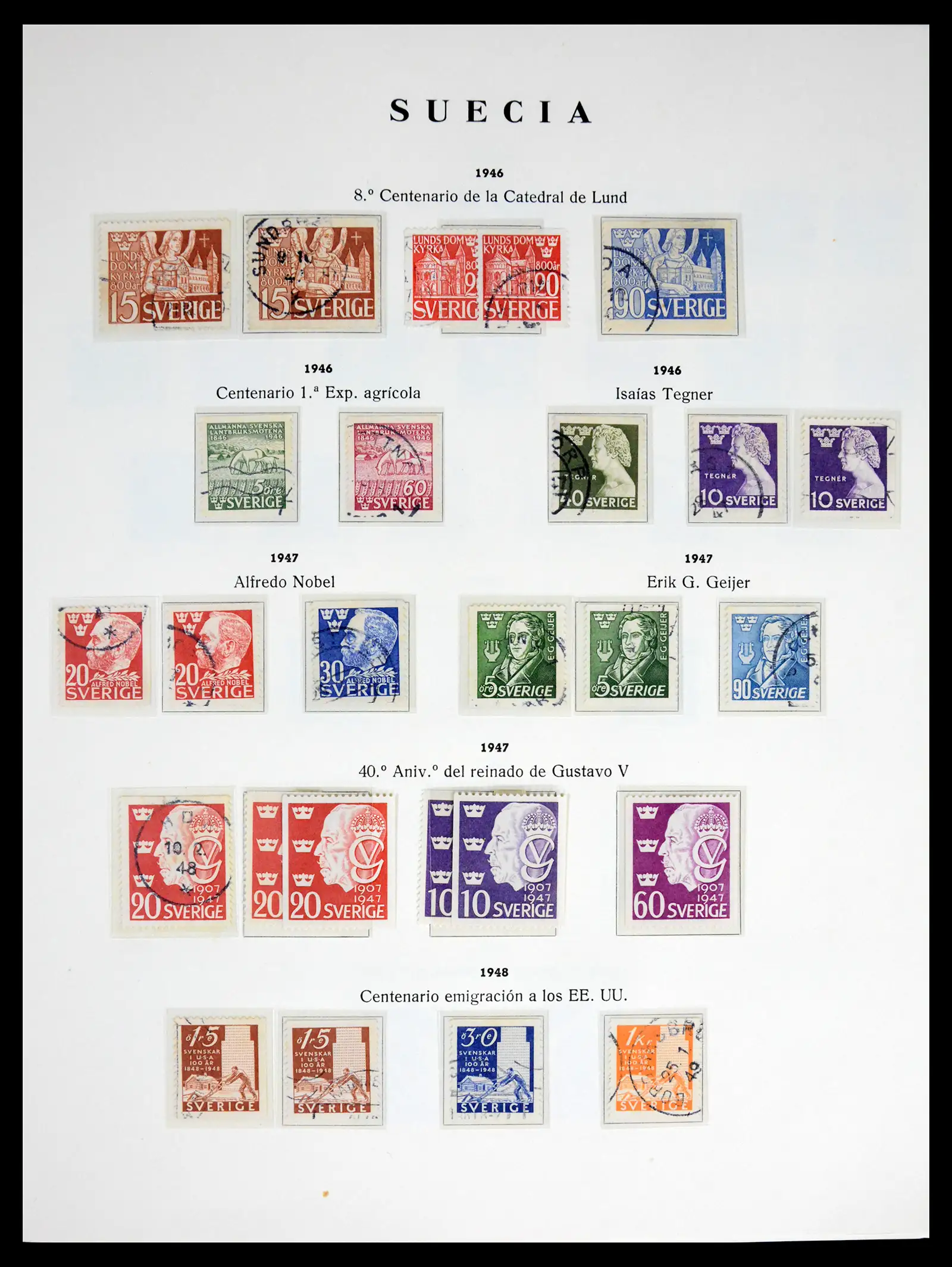 42217 0017 - Stamp collection 42217 Sweden 1855-1979.