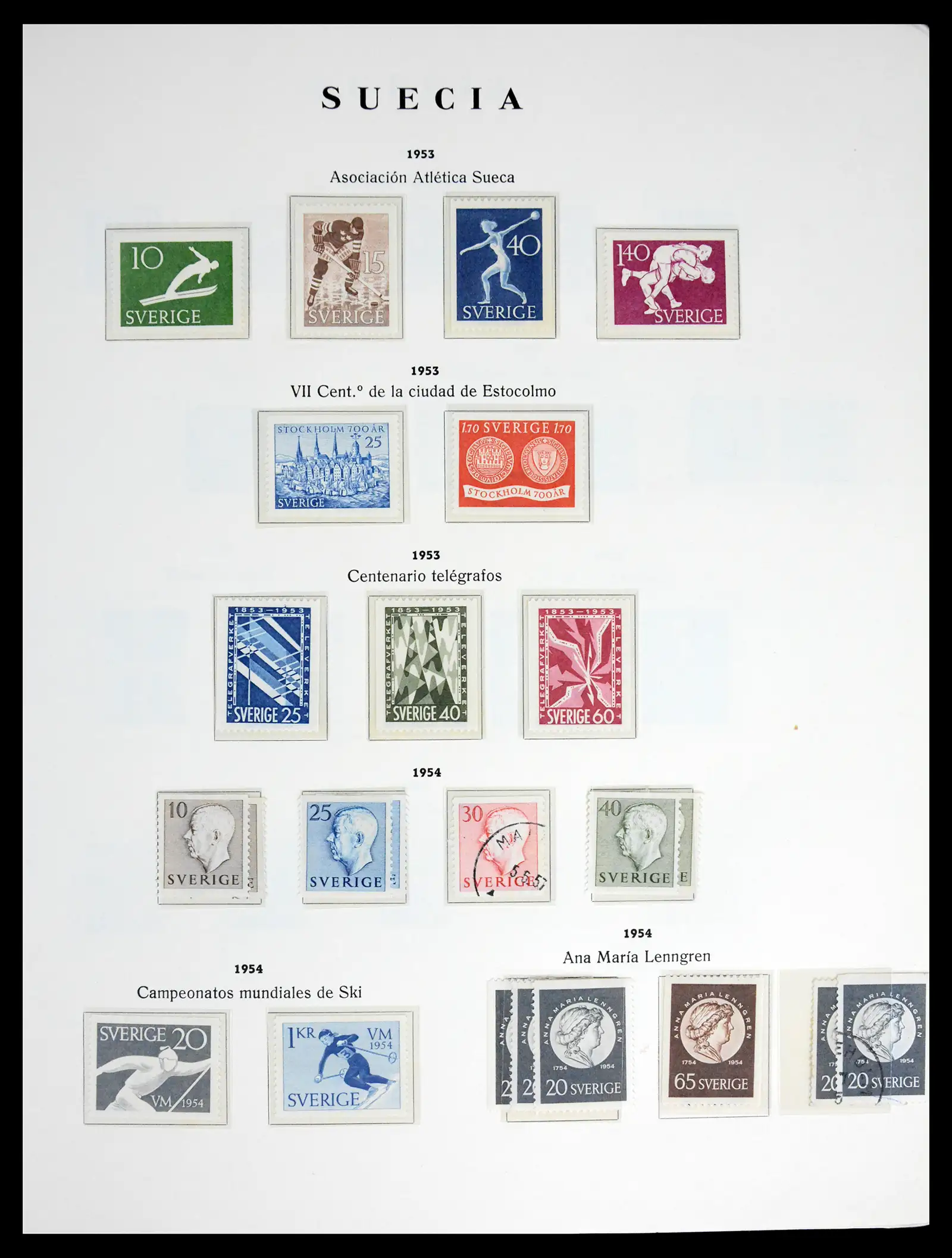 42217 0021 - Stamp collection 42217 Sweden 1855-1979.