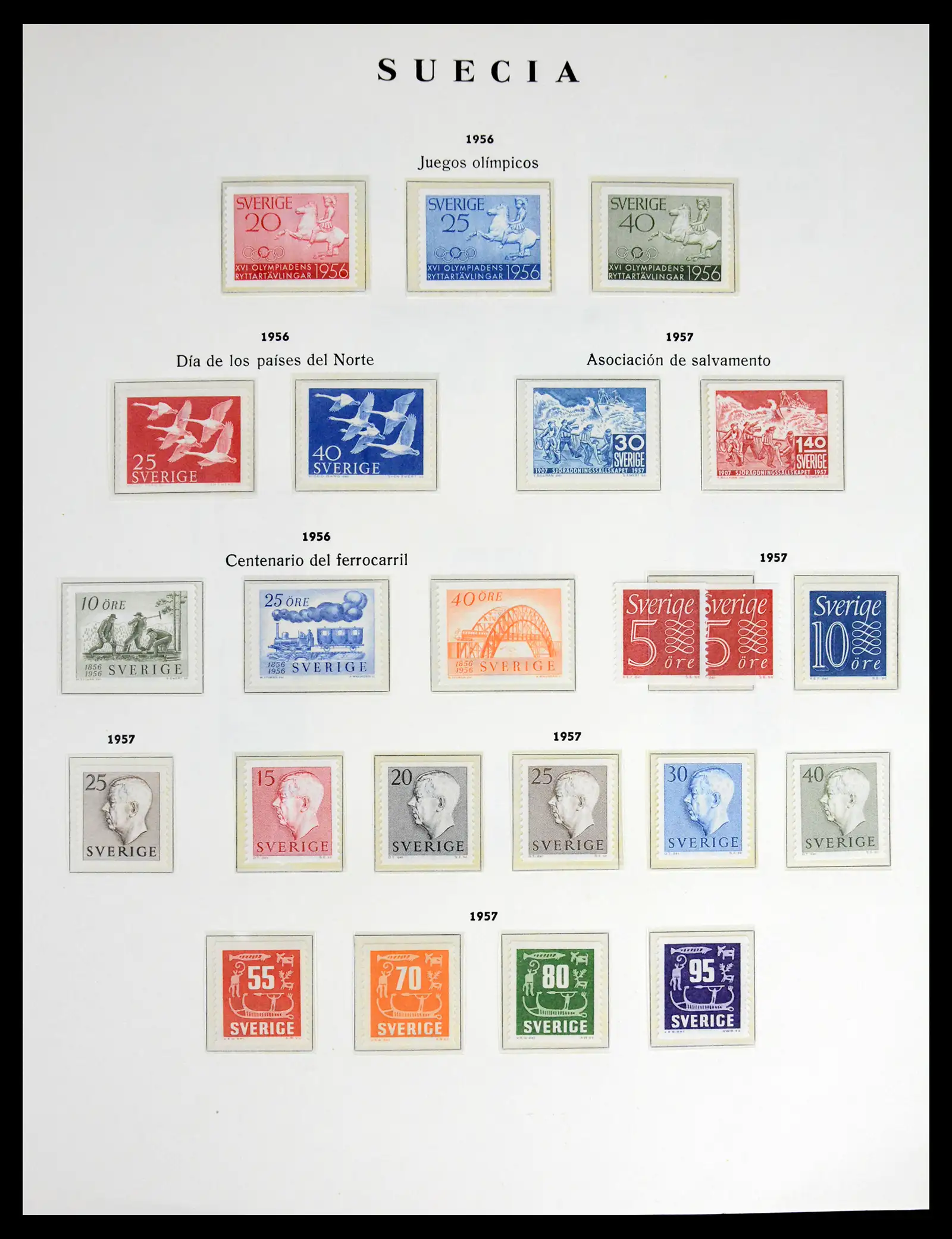 42217 0023 - Postzegelverzameling 42217 Zweden 1855-1979.