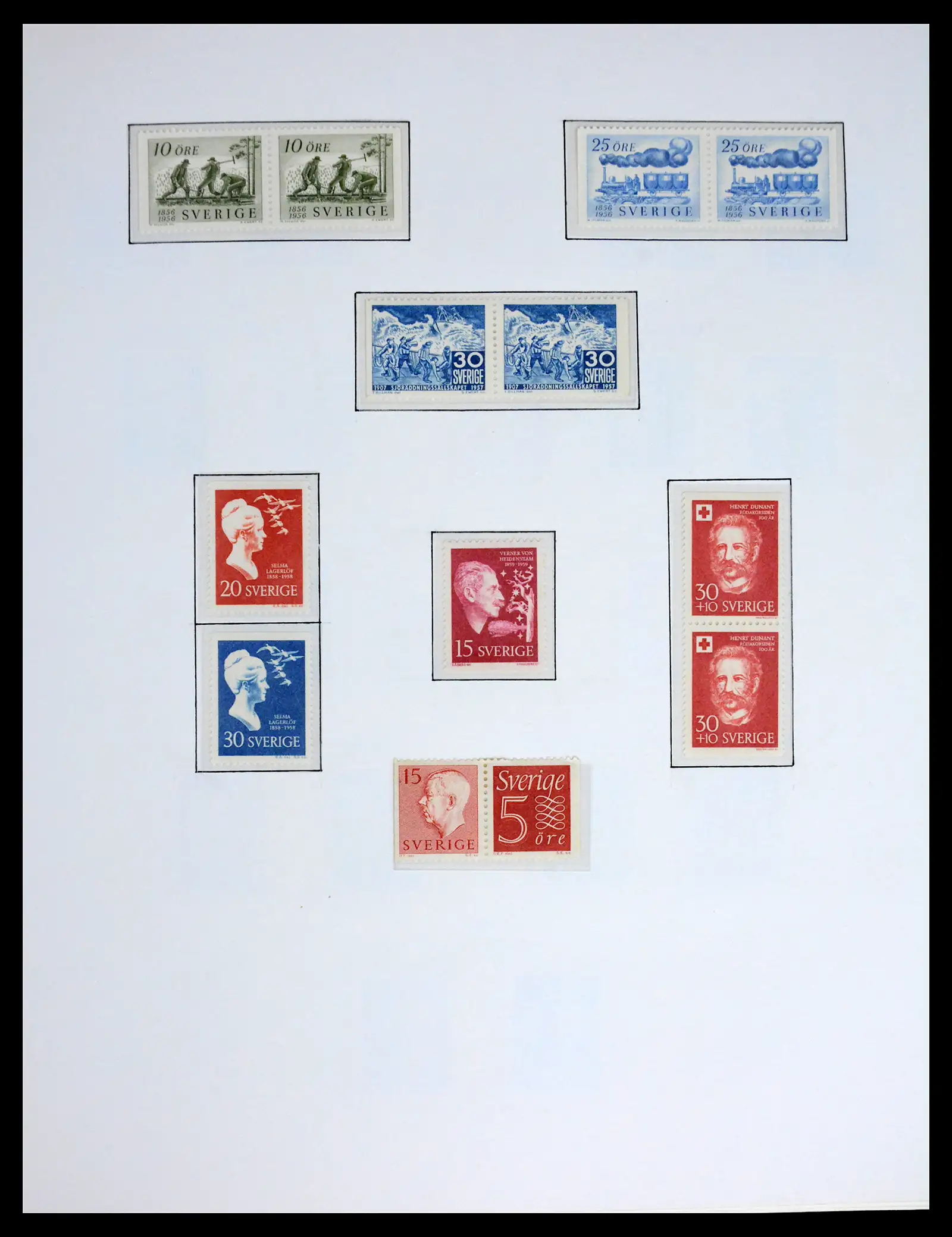 42217 0024 - Postzegelverzameling 42217 Zweden 1855-1979.