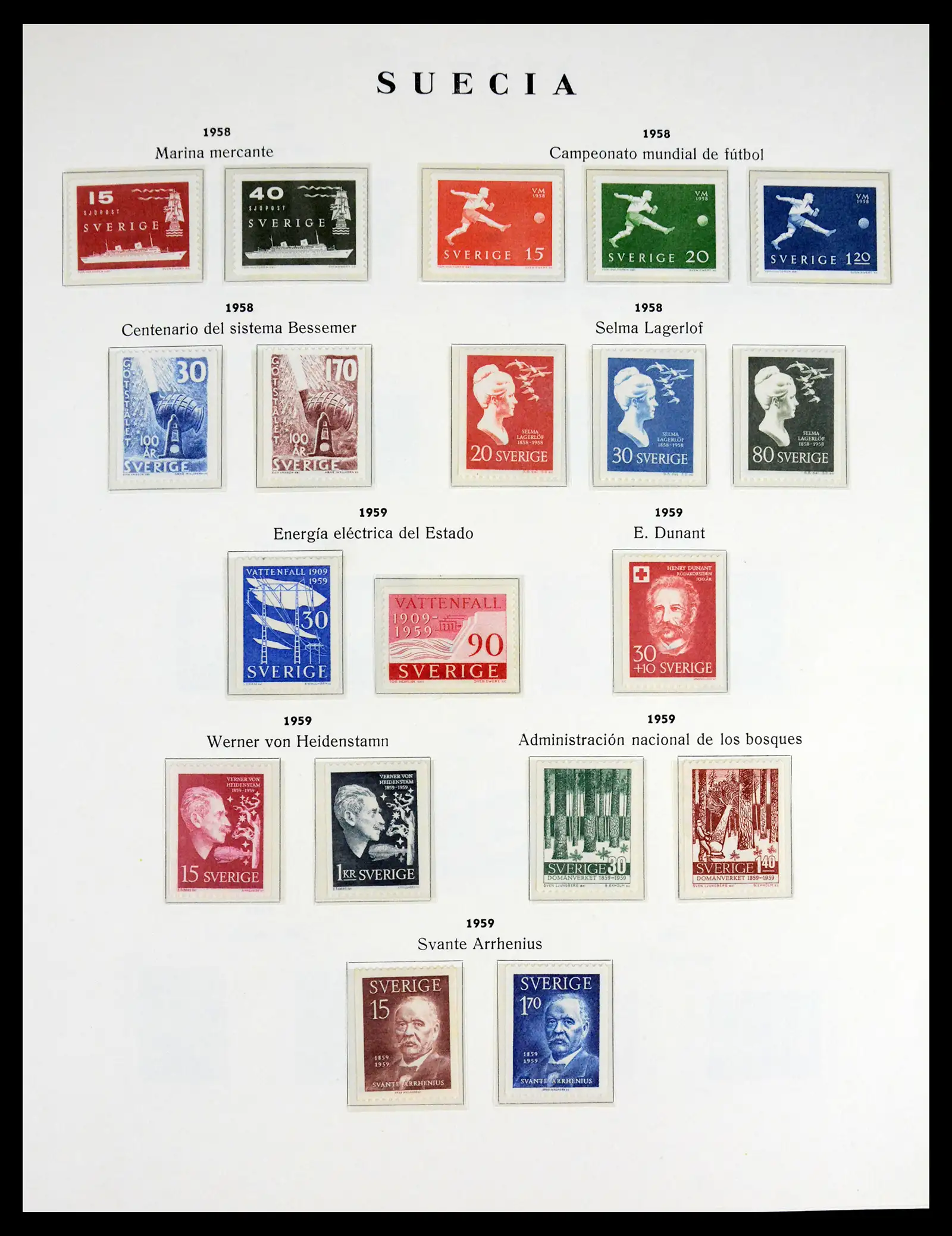 42217 0025 - Postzegelverzameling 42217 Zweden 1855-1979.