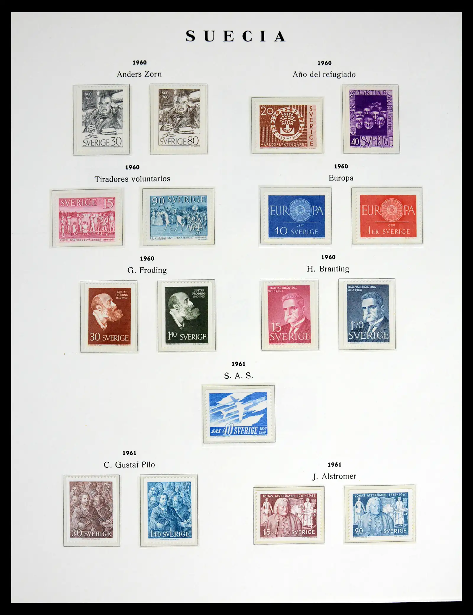 42217 0026 - Postzegelverzameling 42217 Zweden 1855-1979.
