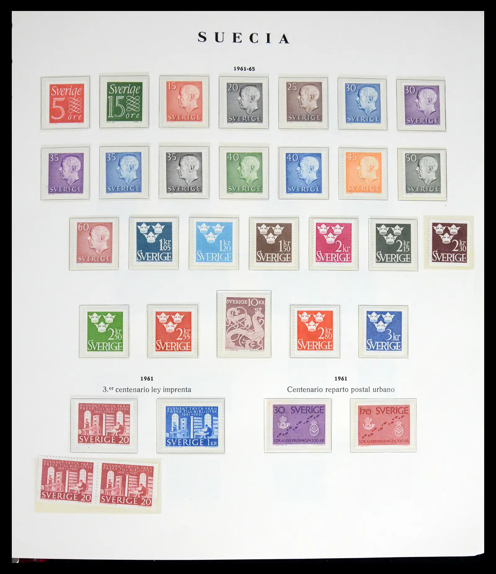 42217 0028 - Postzegelverzameling 42217 Zweden 1855-1979.