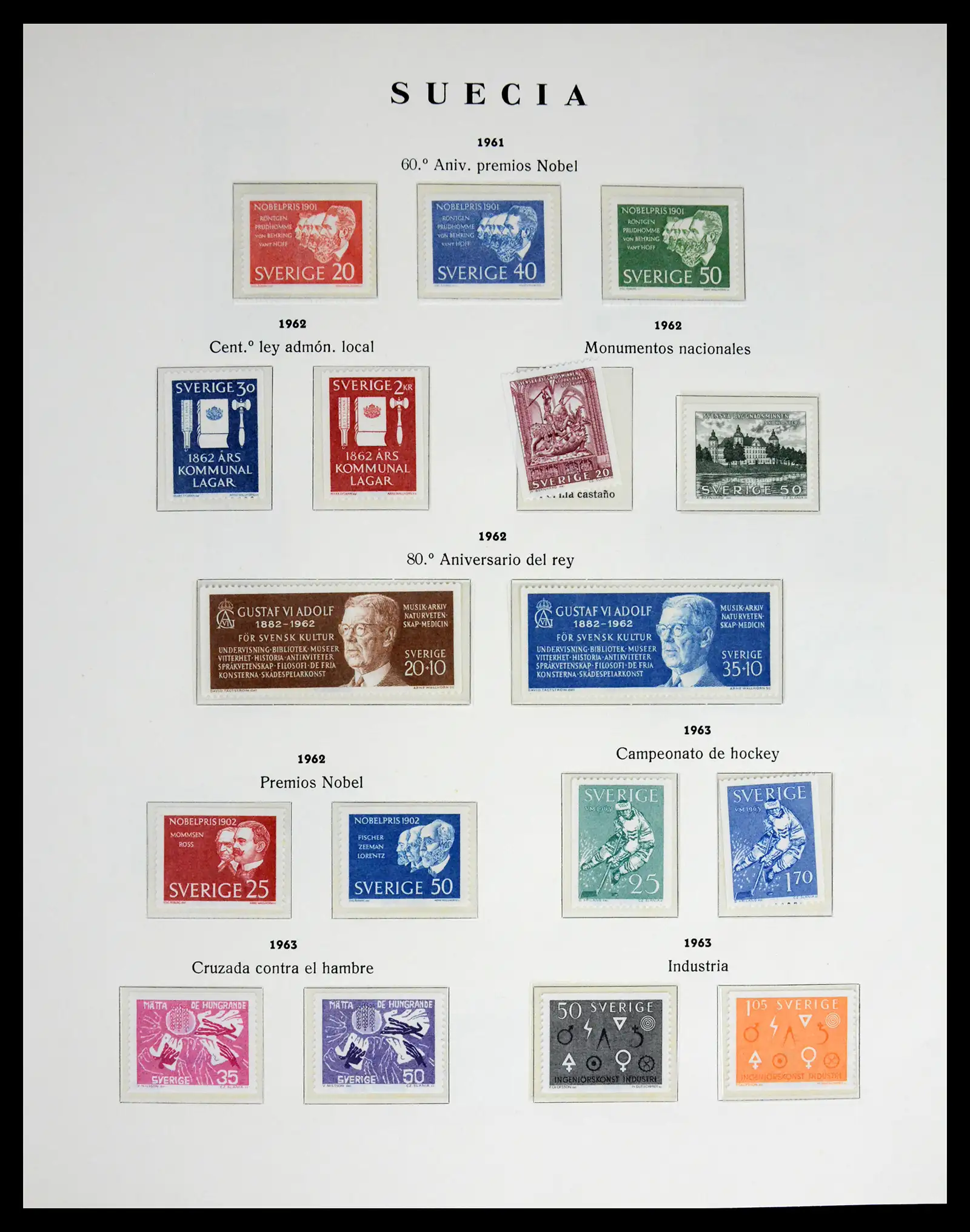 42217 0029 - Postzegelverzameling 42217 Zweden 1855-1979.
