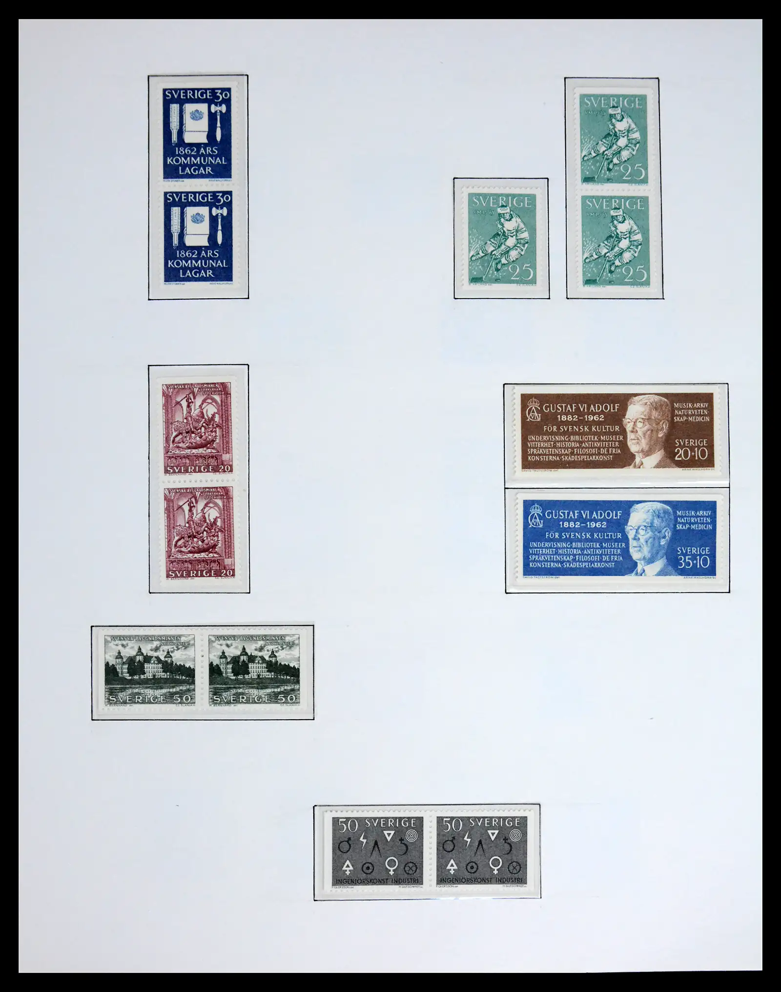 42217 0030 - Postzegelverzameling 42217 Zweden 1855-1979.