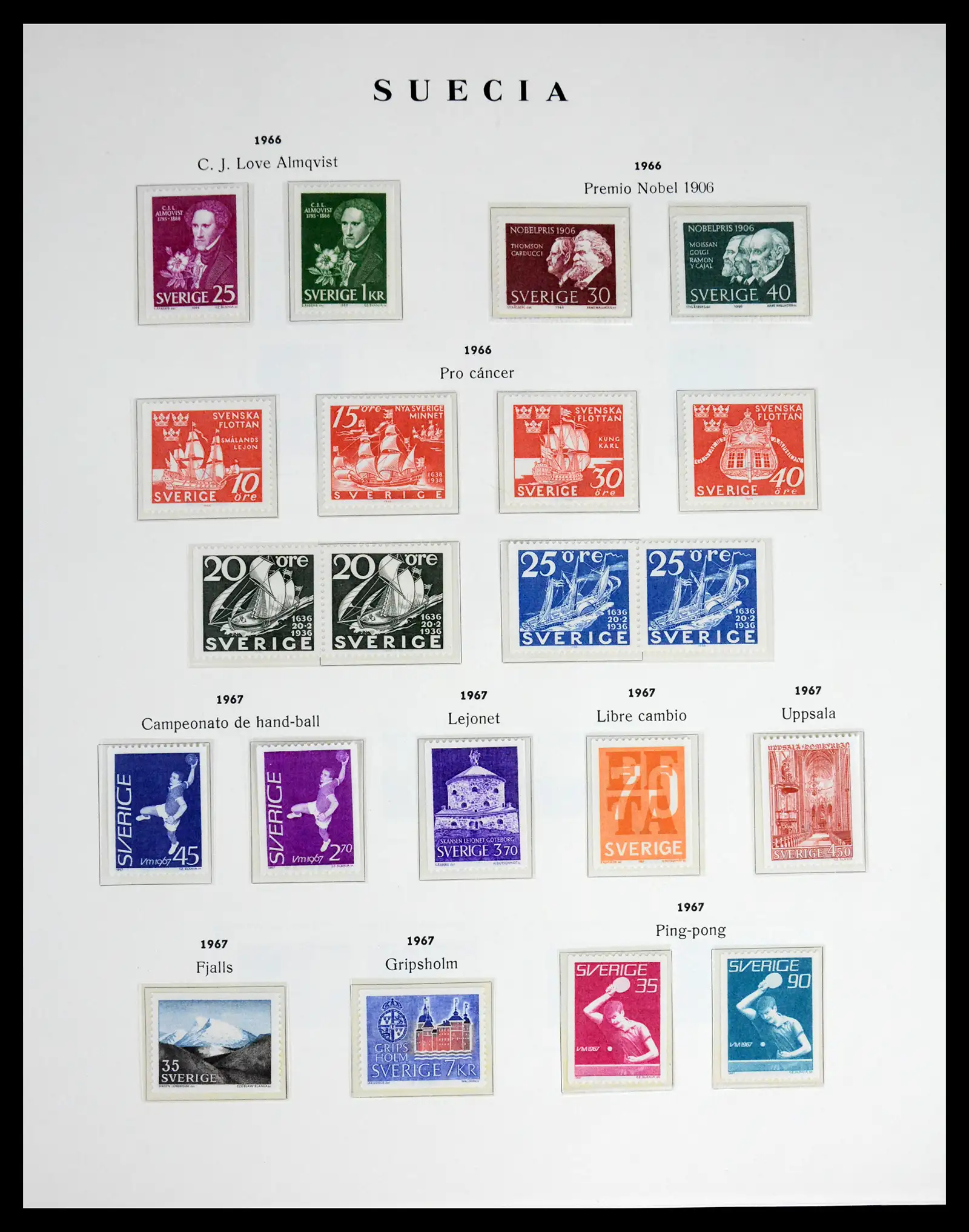42217 0035 - Postzegelverzameling 42217 Zweden 1855-1979.