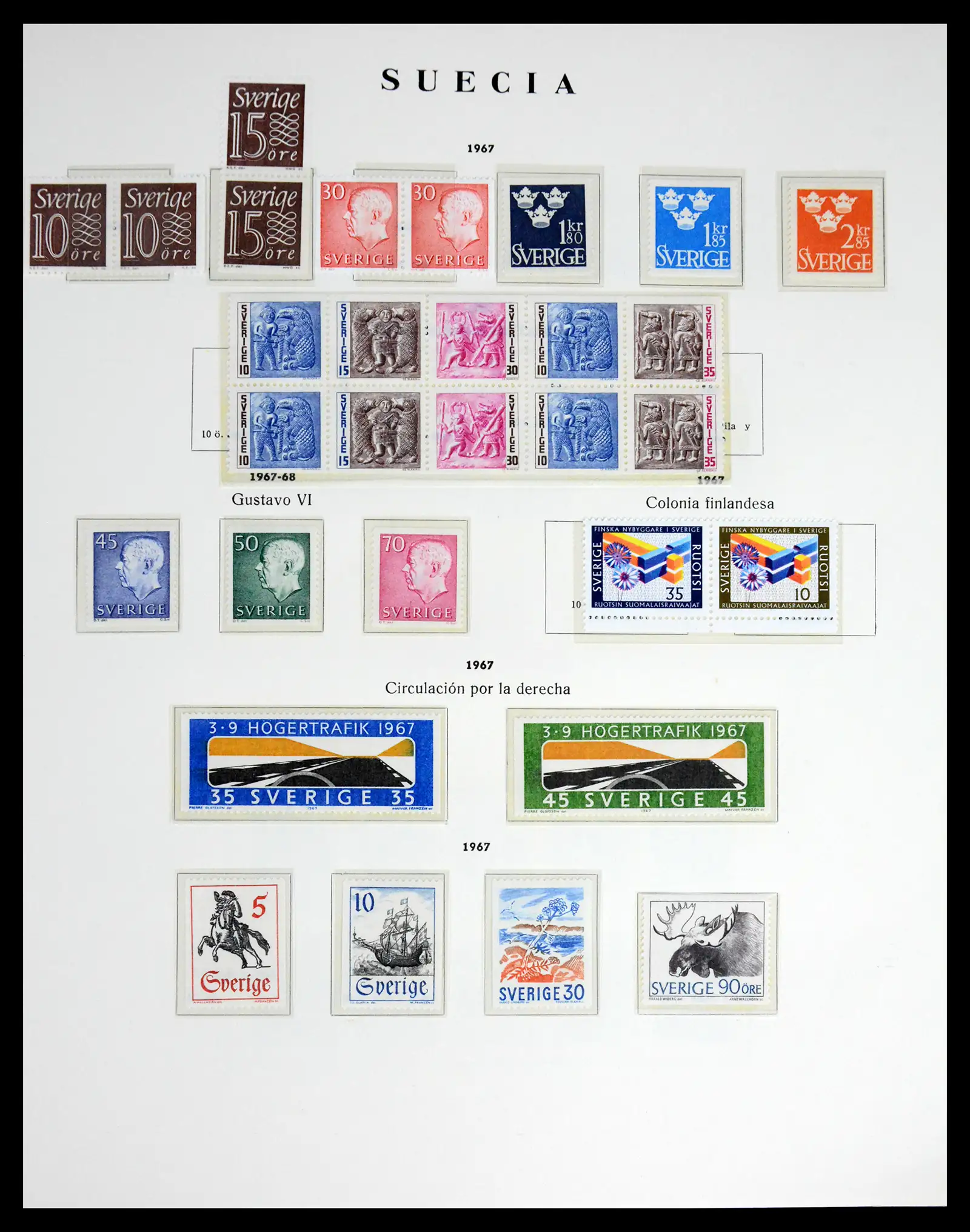 42217 0037 - Postzegelverzameling 42217 Zweden 1855-1979.