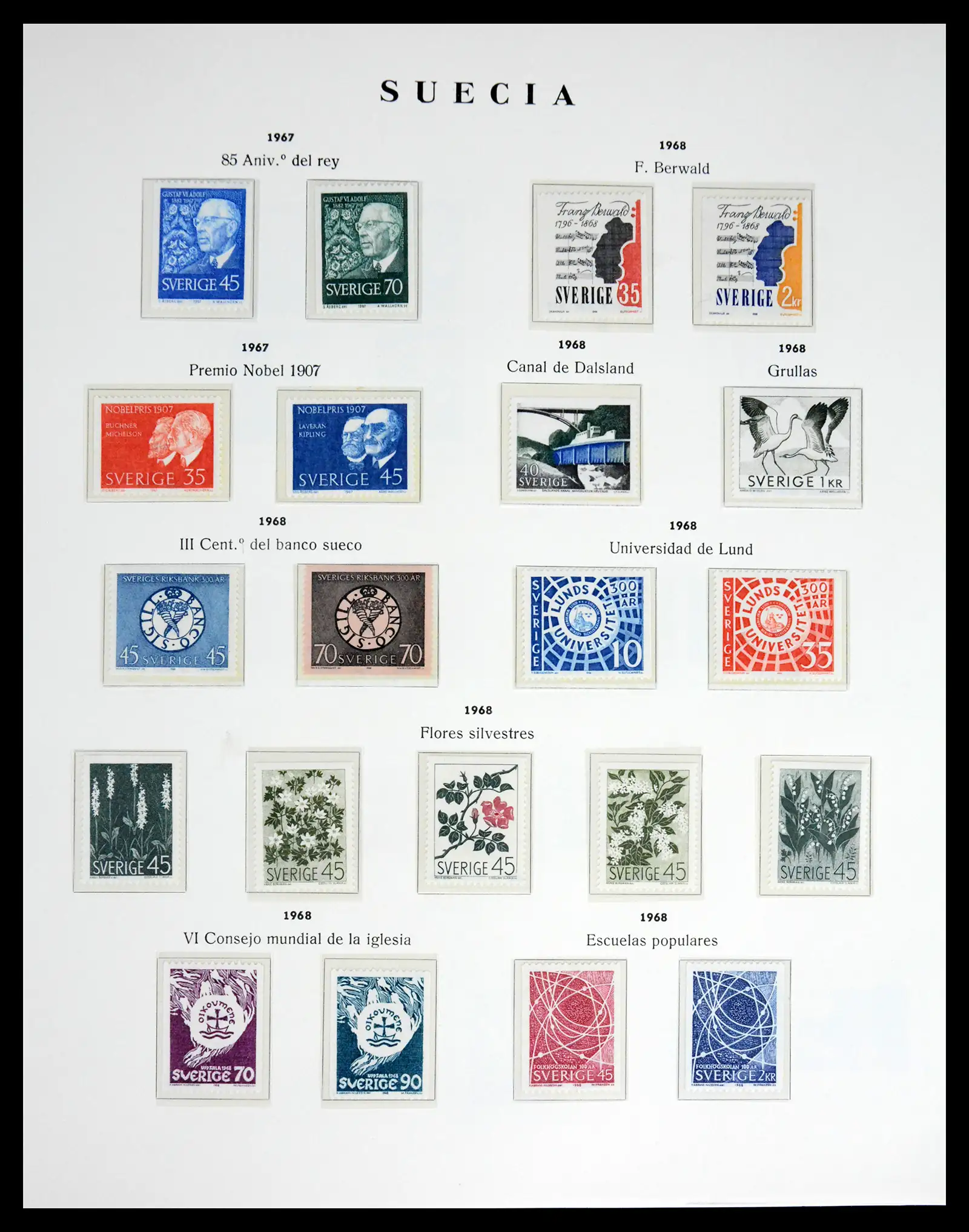 42217 0039 - Postzegelverzameling 42217 Zweden 1855-1979.