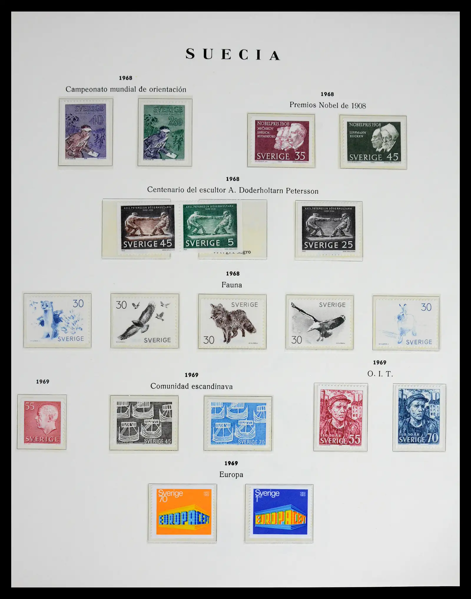 42217 0042 - Postzegelverzameling 42217 Zweden 1855-1979.