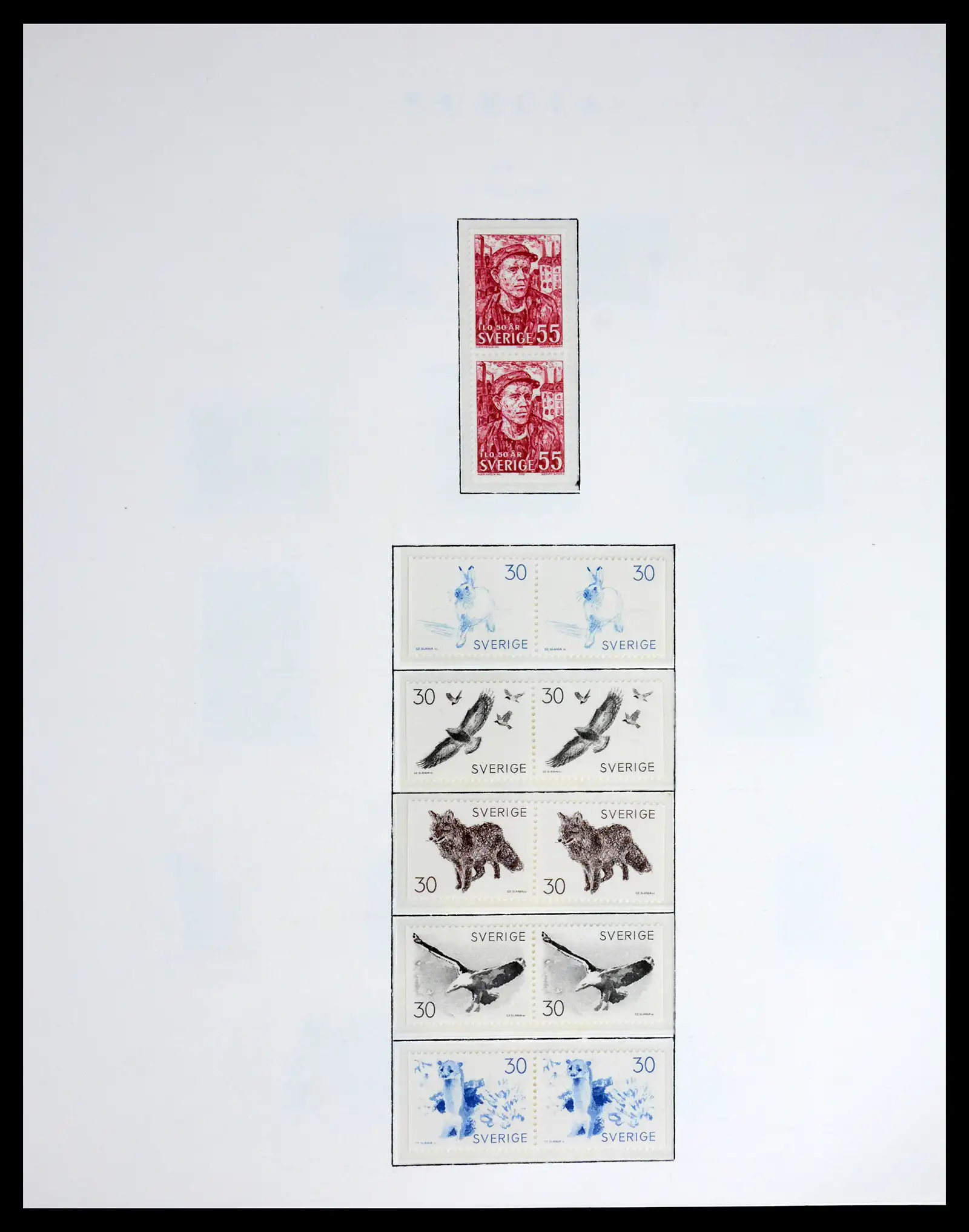 42217 0043 - Postzegelverzameling 42217 Zweden 1855-1979.