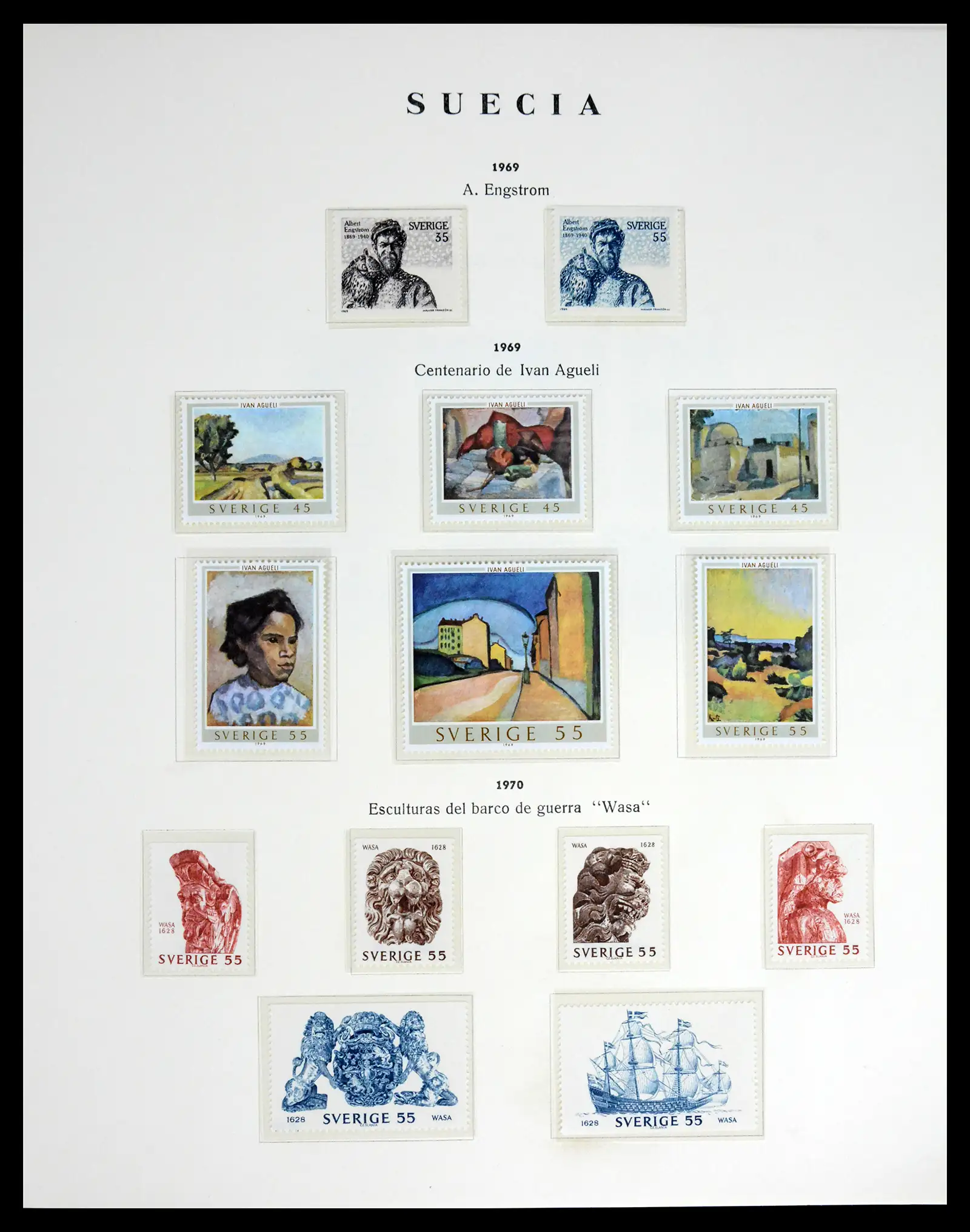 42217 0044 - Postzegelverzameling 42217 Zweden 1855-1979.