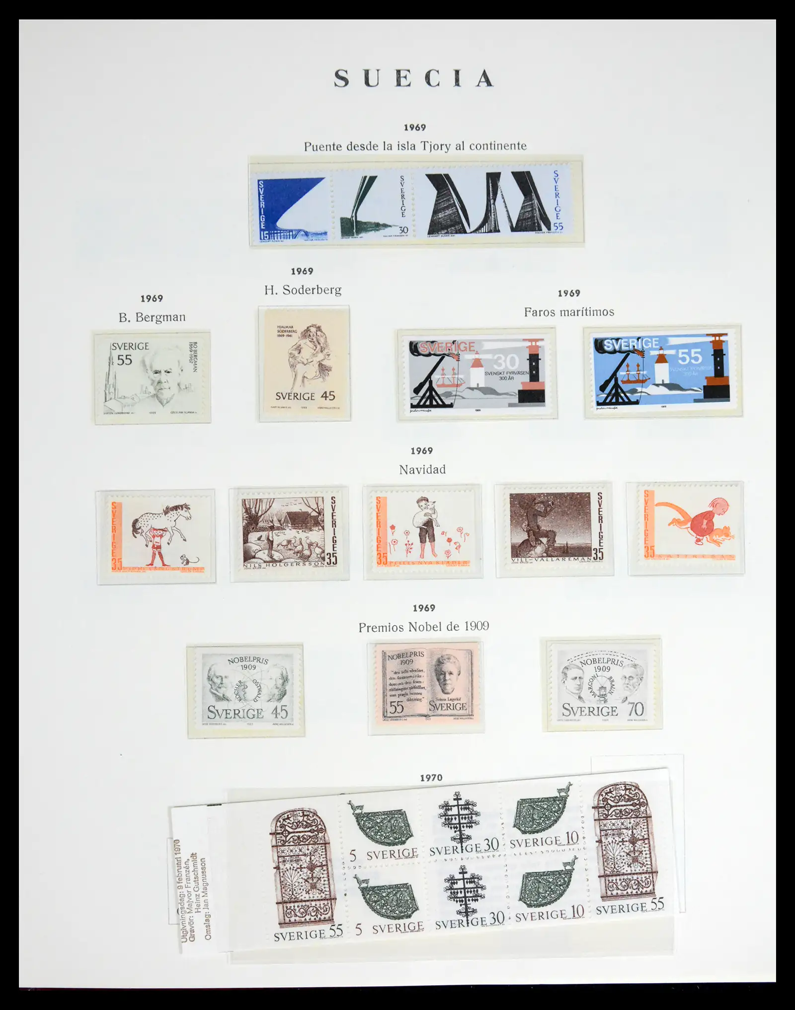 42217 0046 - Postzegelverzameling 42217 Zweden 1855-1979.