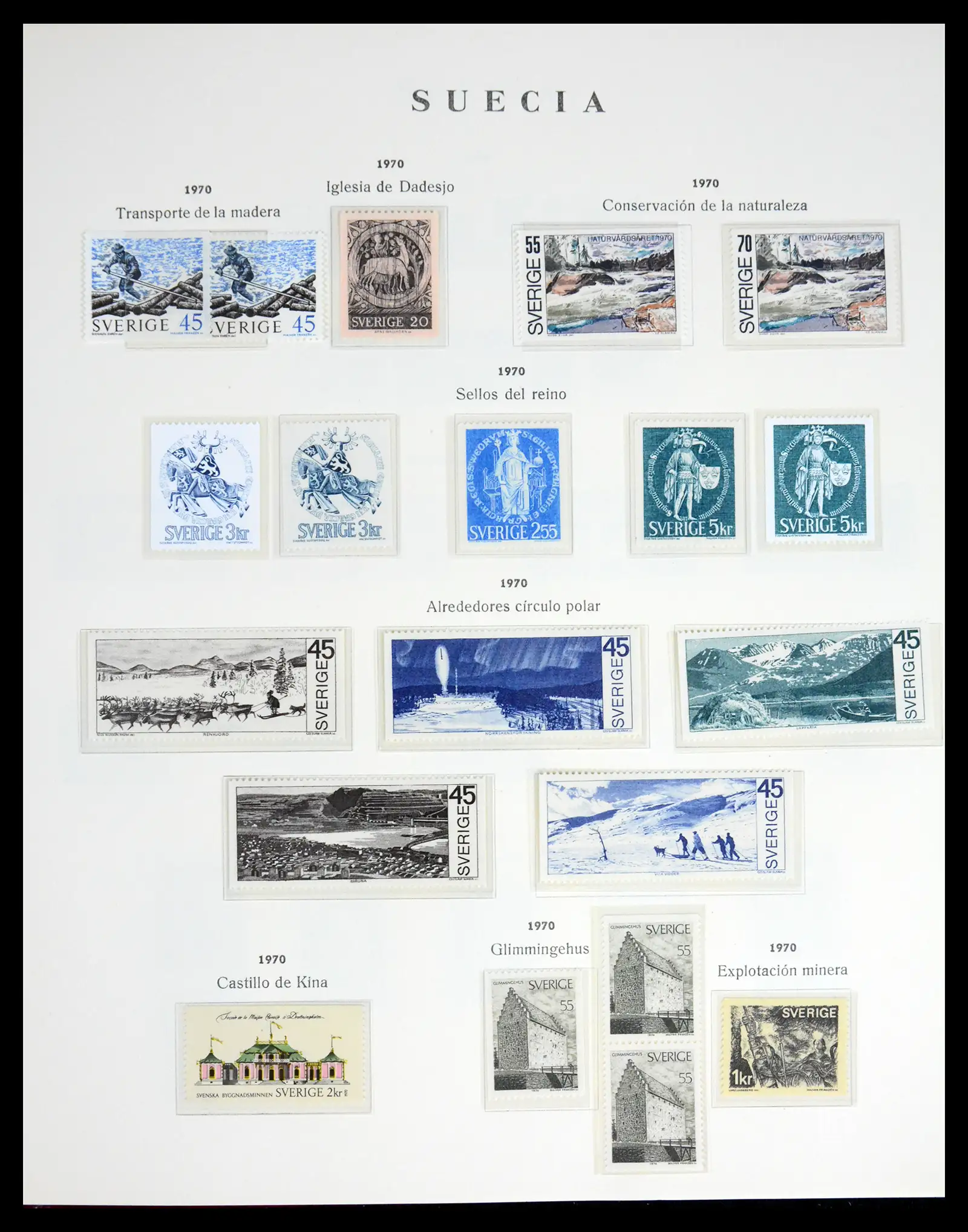 42217 0047 - Postzegelverzameling 42217 Zweden 1855-1979.