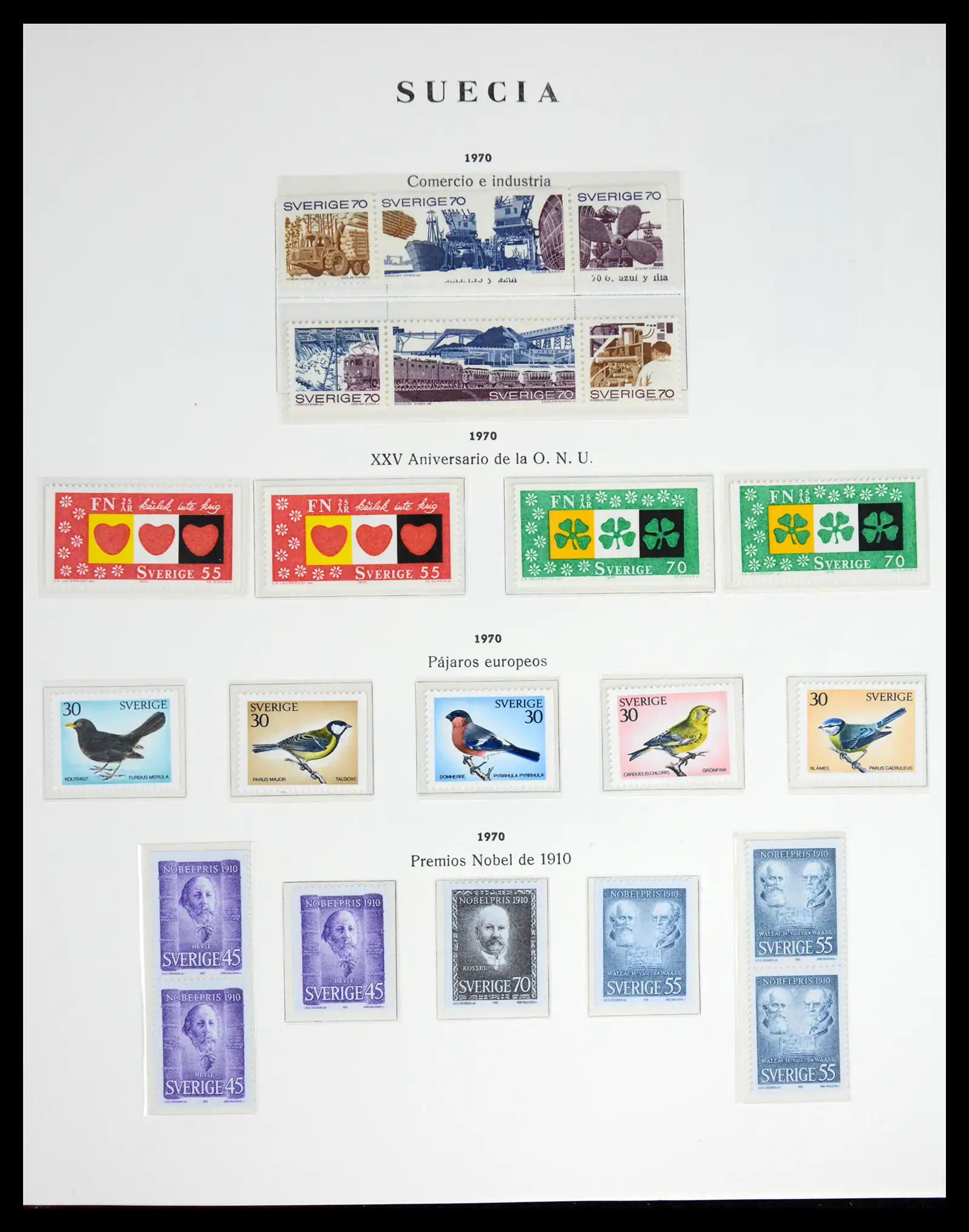 42217 0048 - Postzegelverzameling 42217 Zweden 1855-1979.