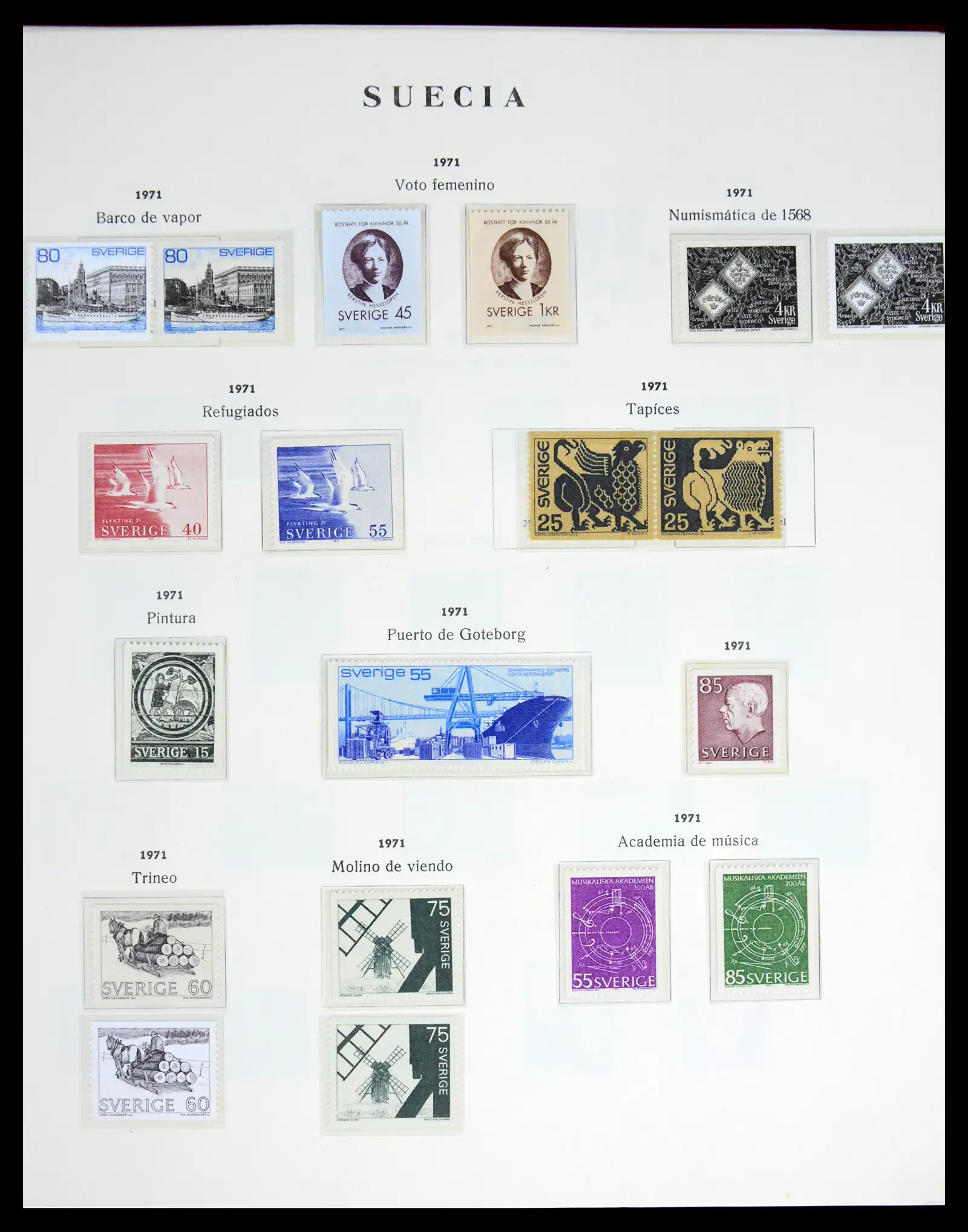 42217 0050 - Postzegelverzameling 42217 Zweden 1855-1979.