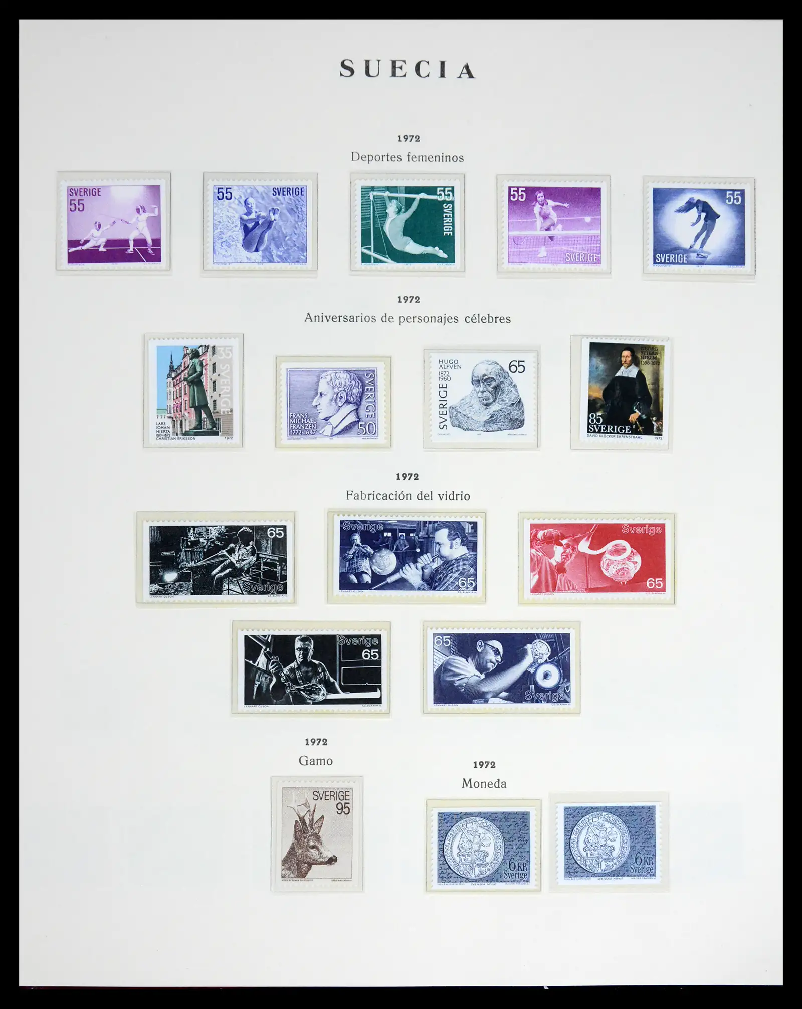 42217 0054 - Postzegelverzameling 42217 Zweden 1855-1979.
