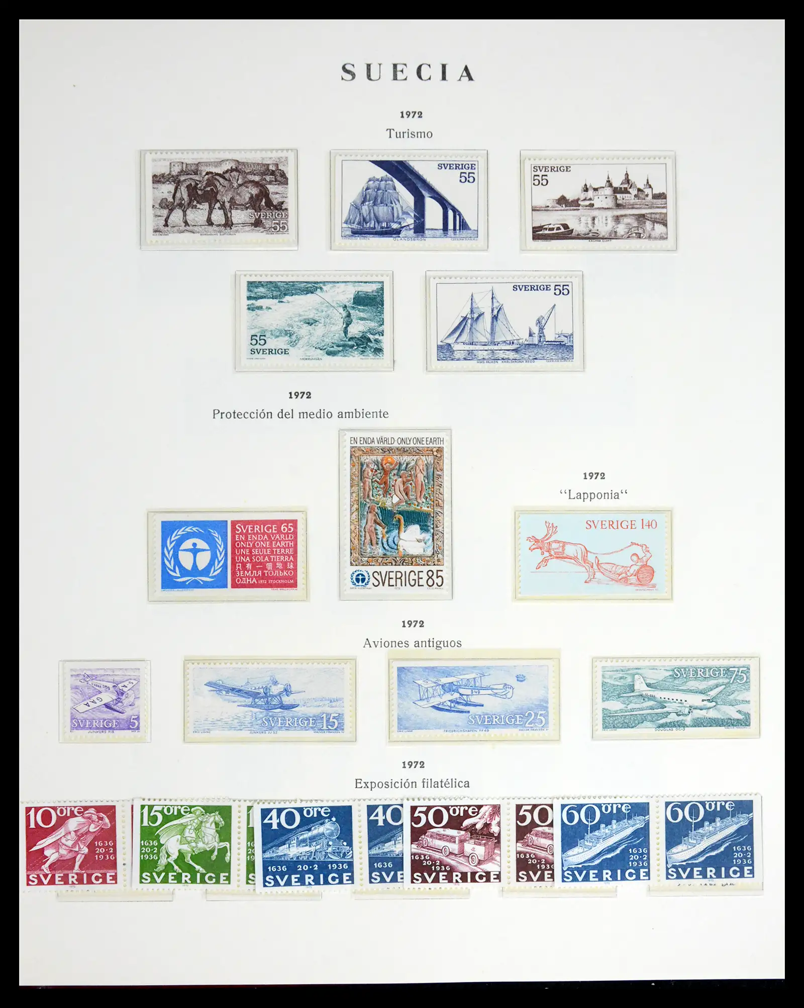 42217 0055 - Postzegelverzameling 42217 Zweden 1855-1979.