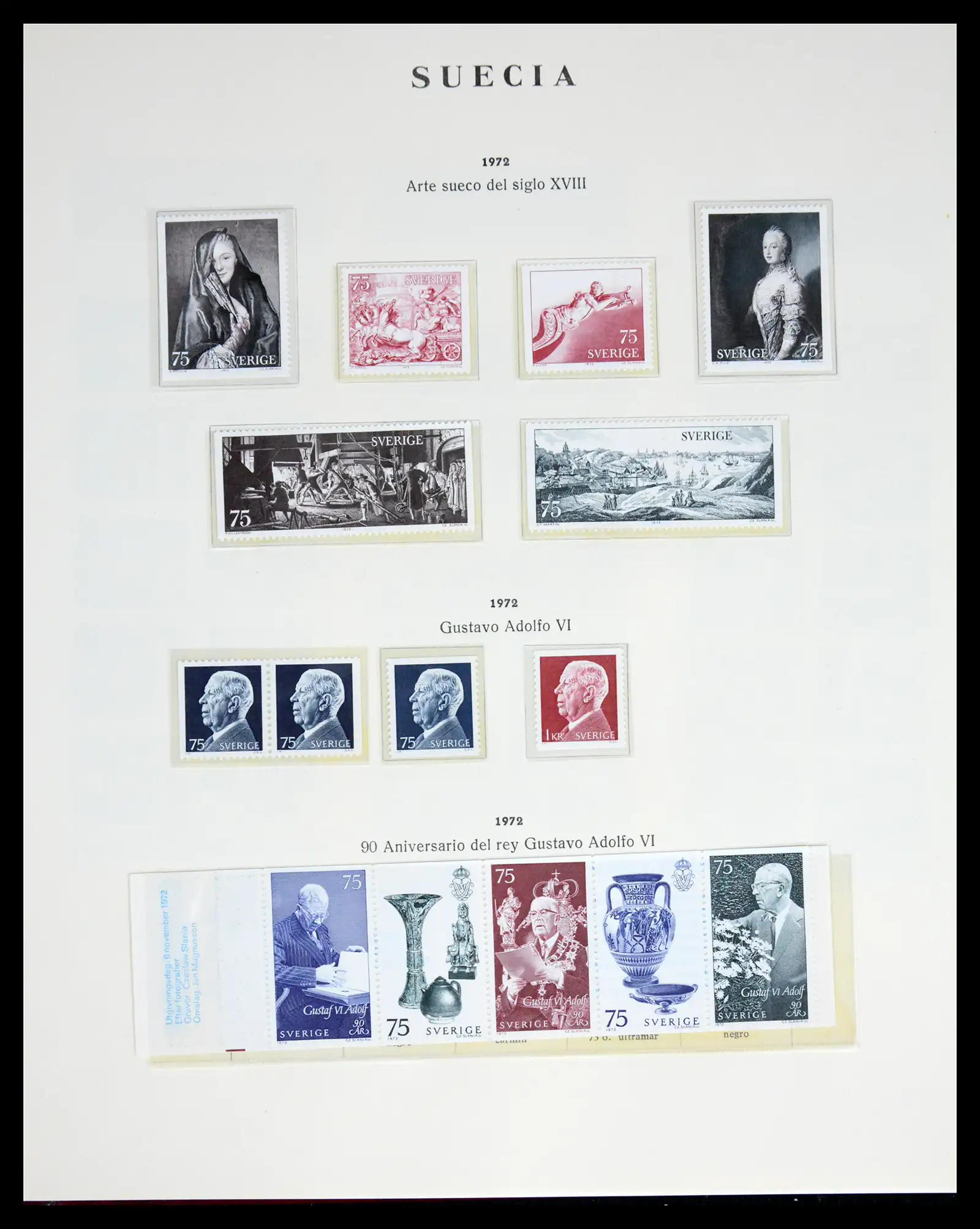 42217 0056 - Postzegelverzameling 42217 Zweden 1855-1979.