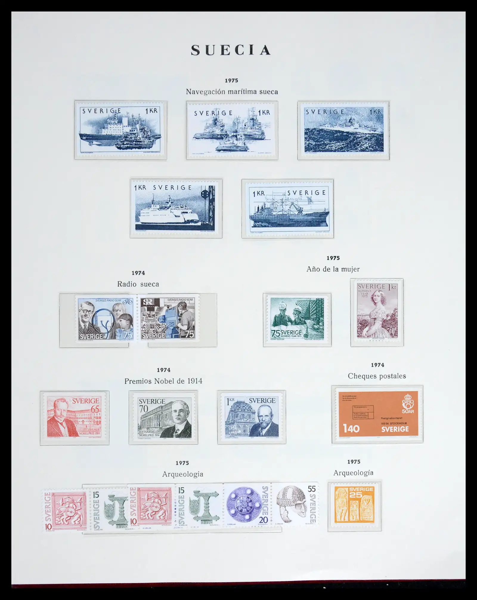 42217 0070 - Postzegelverzameling 42217 Zweden 1855-1979.