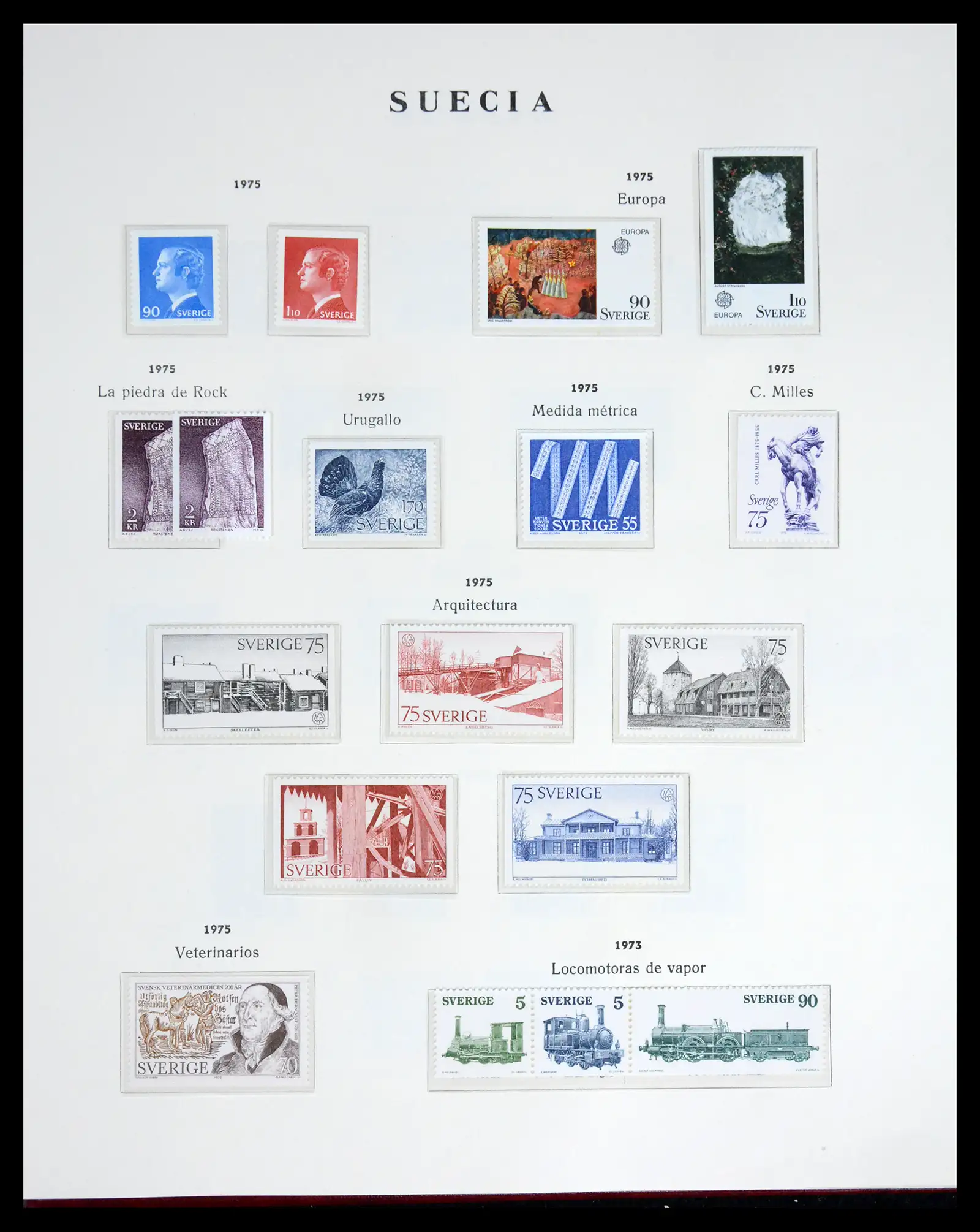 42217 0072 - Postzegelverzameling 42217 Zweden 1855-1979.