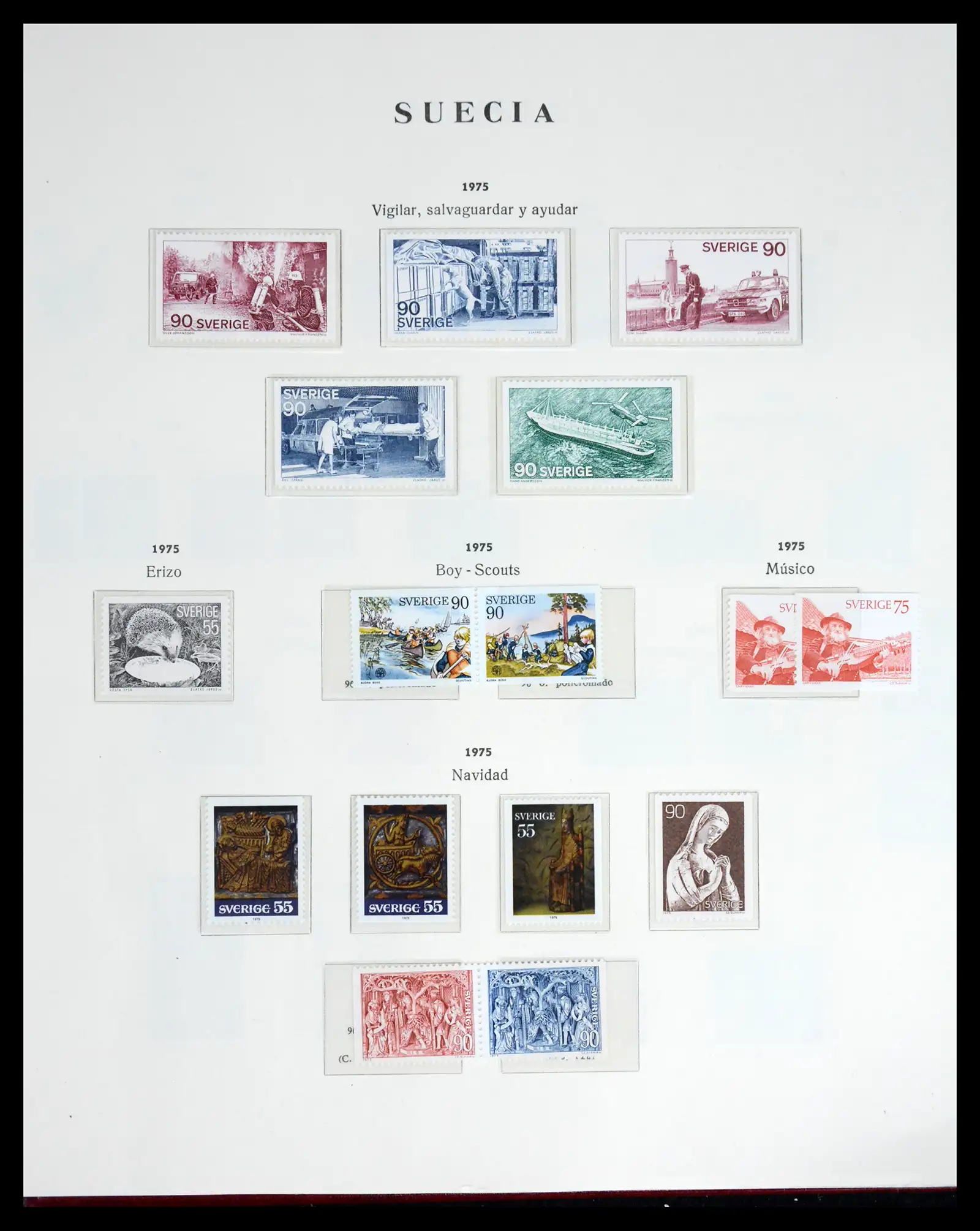 42217 0073 - Postzegelverzameling 42217 Zweden 1855-1979.