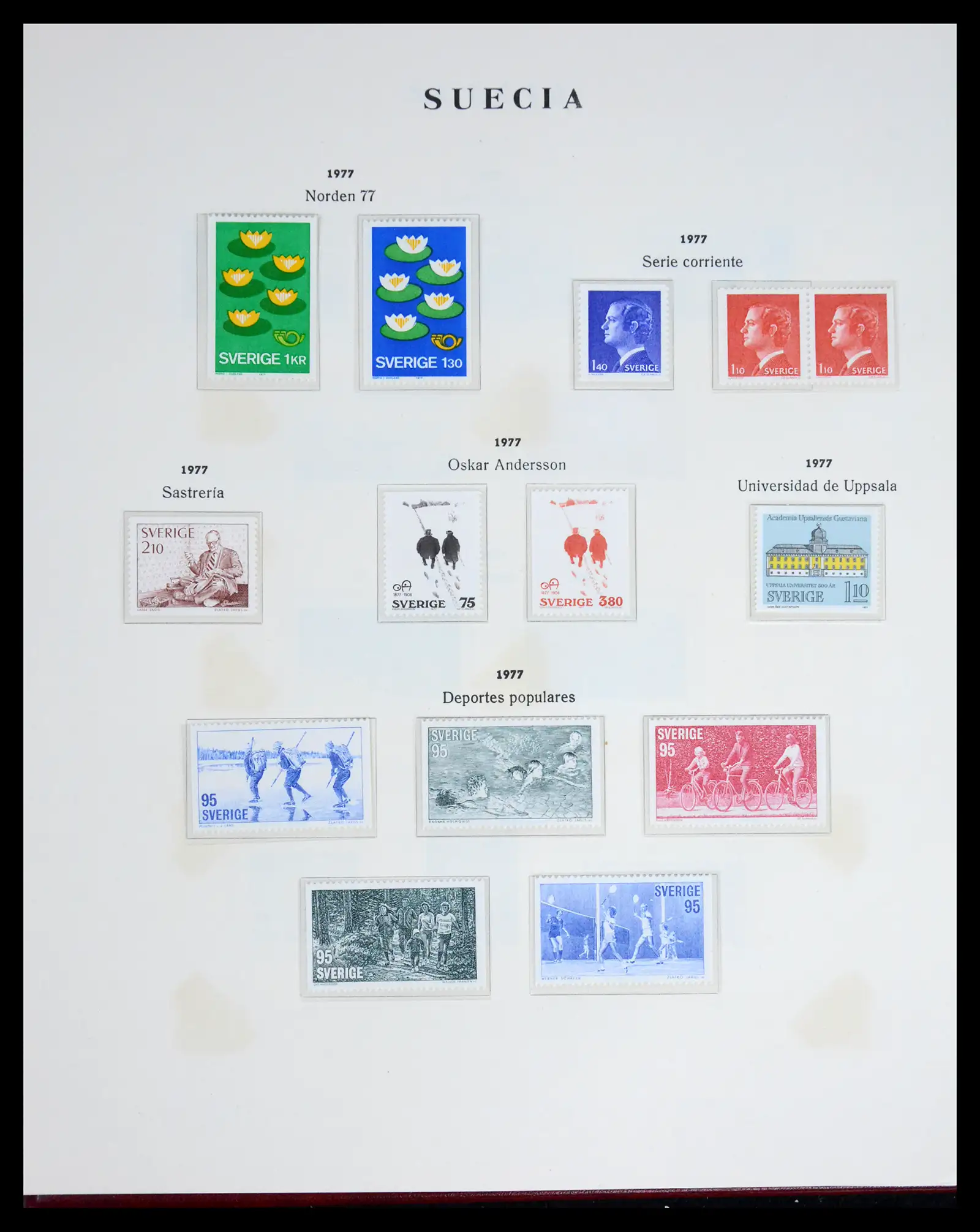 42217 0079 - Postzegelverzameling 42217 Zweden 1855-1979.