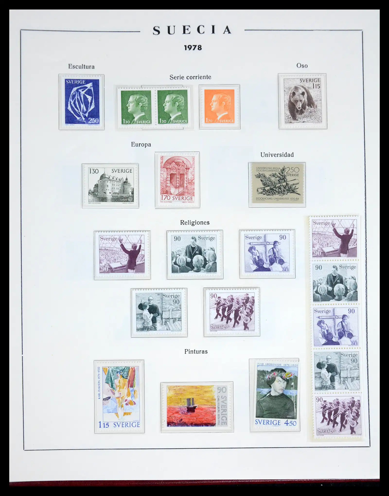 42217 0086 - Postzegelverzameling 42217 Zweden 1855-1979.