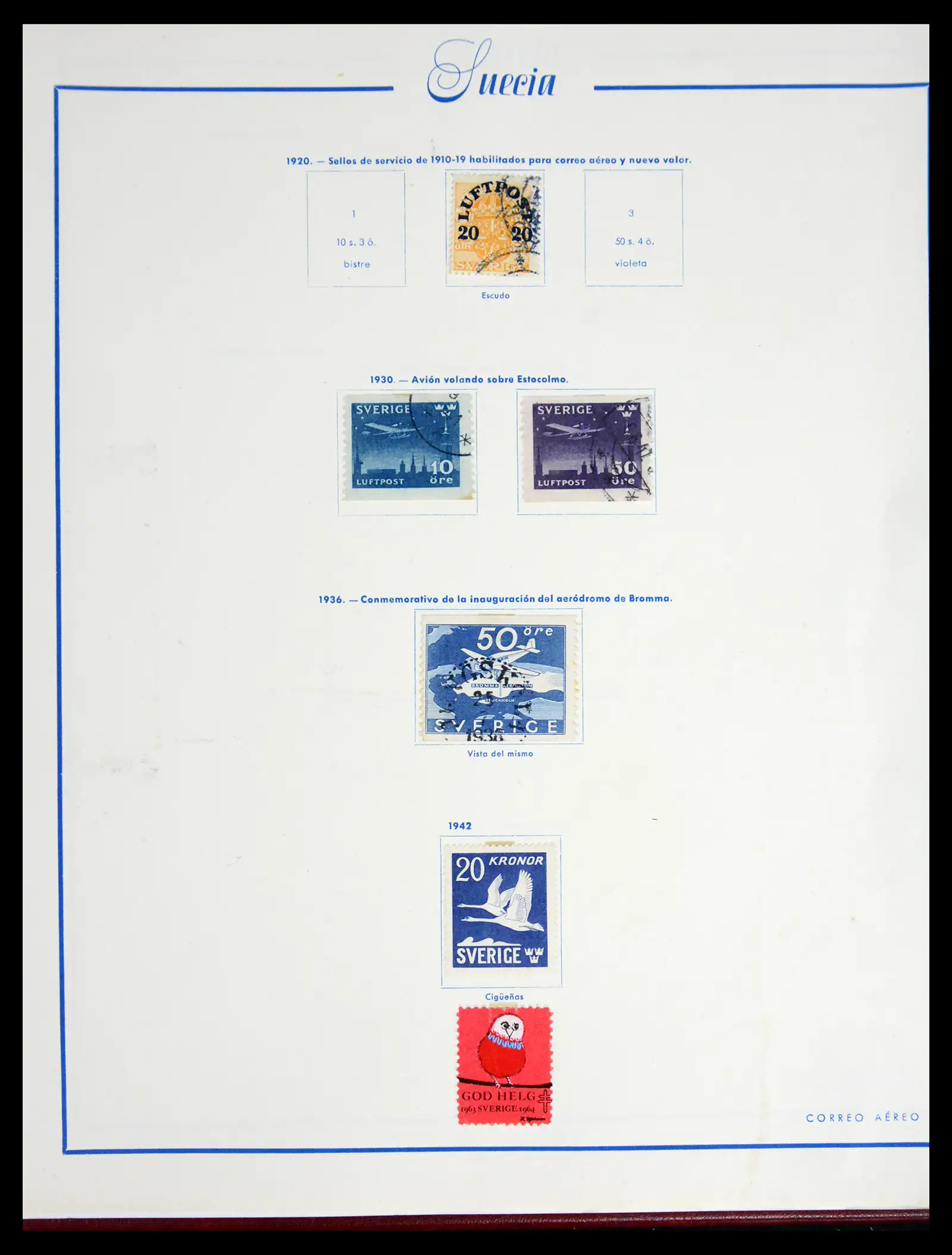 42217 0098 - Postzegelverzameling 42217 Zweden 1855-1979.