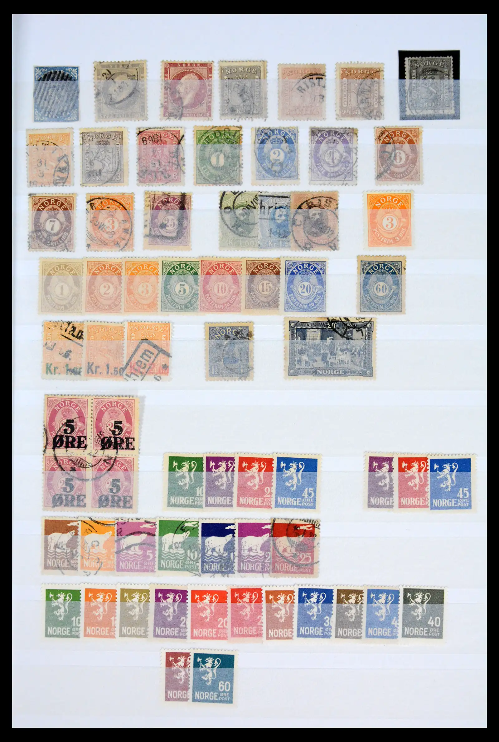 42218 0002 - Stamp collection 42218 Norway 1855-1980.