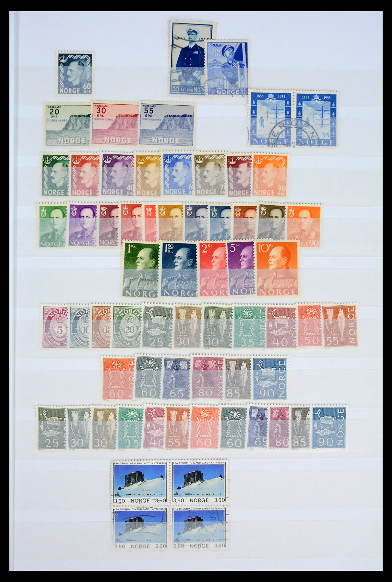 42218 0004 - Stamp collection 42218 Norway 1855-1980.