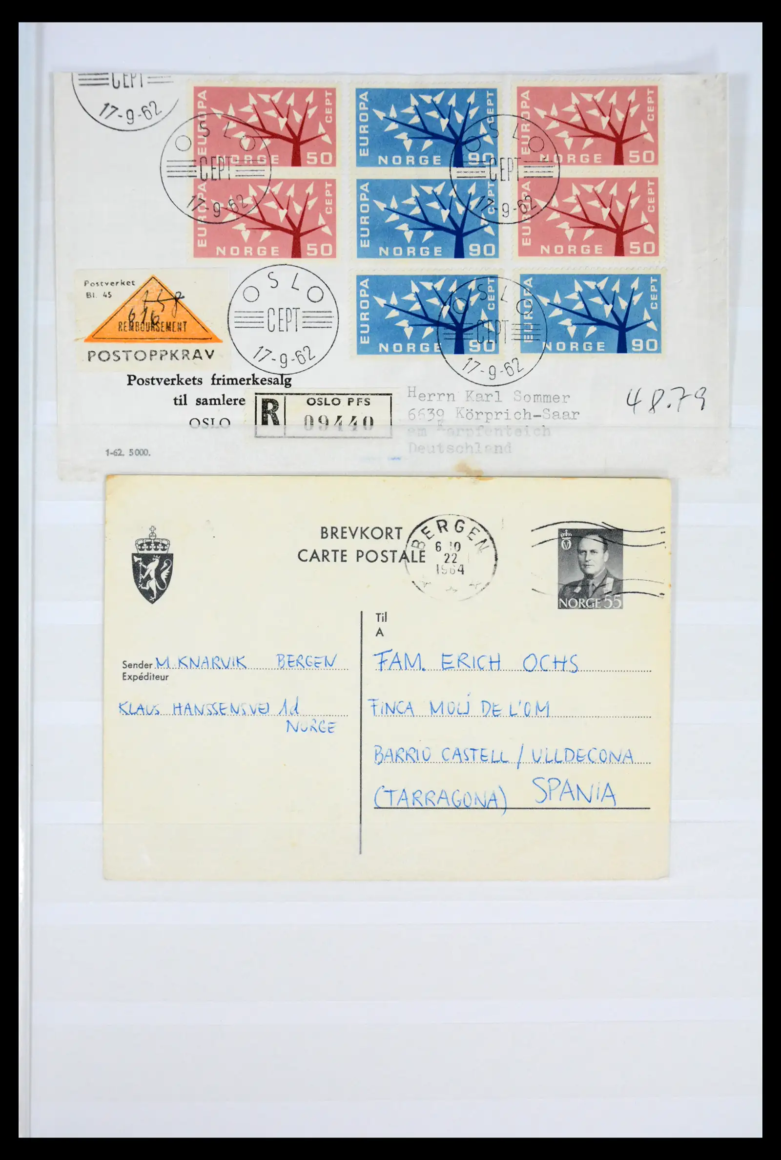 42218 0012 - Stamp collection 42218 Norway 1855-1980.
