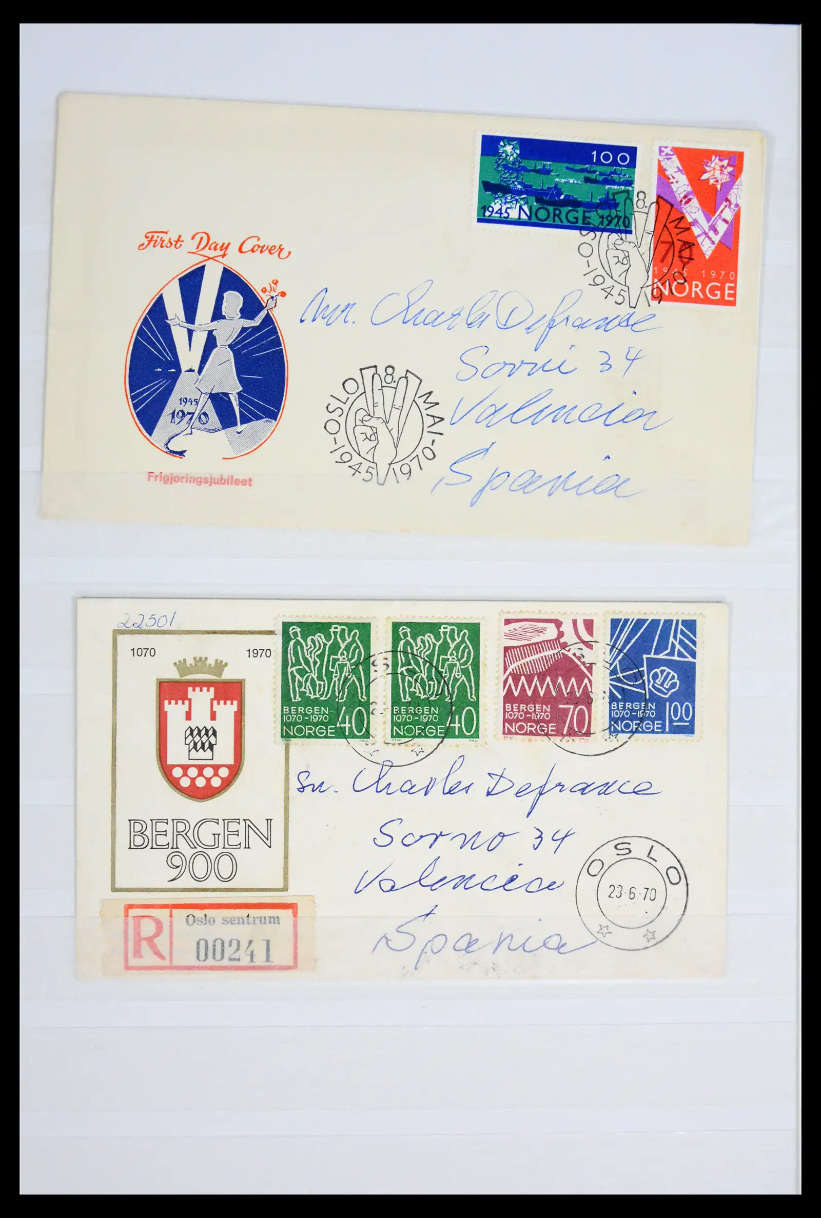 42218 0013 - Stamp collection 42218 Norway 1855-1980.