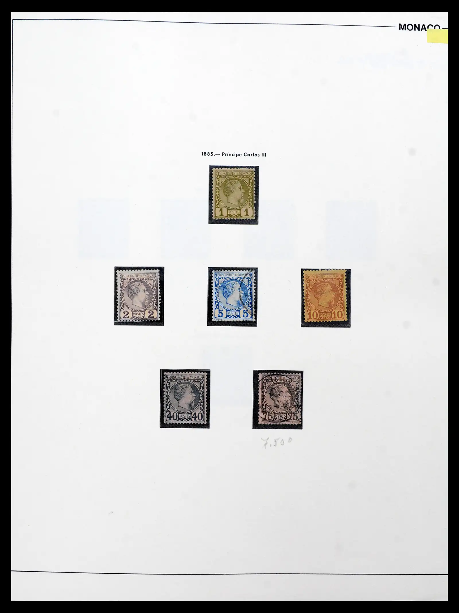 42219 0001 - Postzegelverzameling 42219 Monaco 1885-1962.