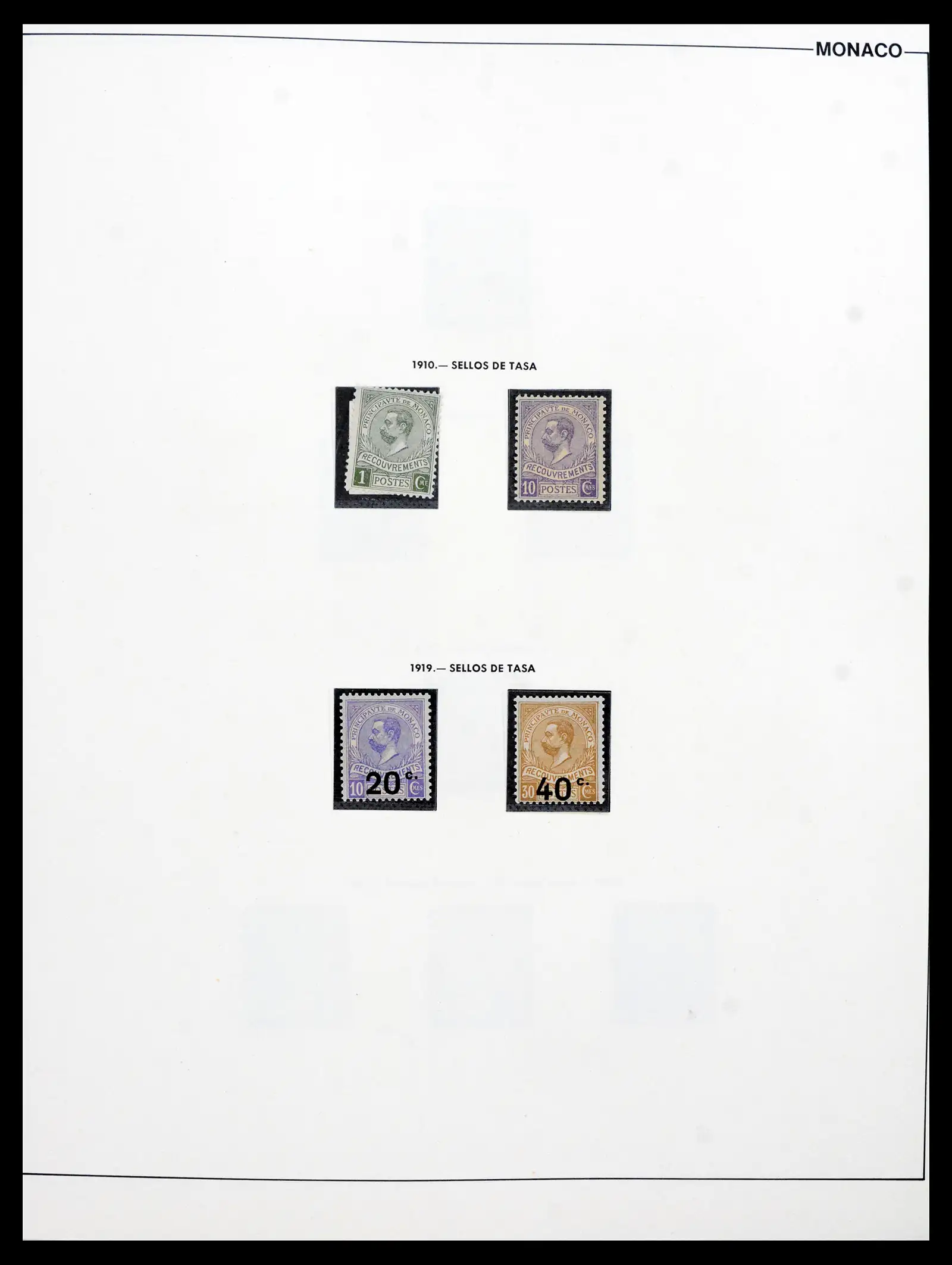 42219 0007 - Postzegelverzameling 42219 Monaco 1885-1962.