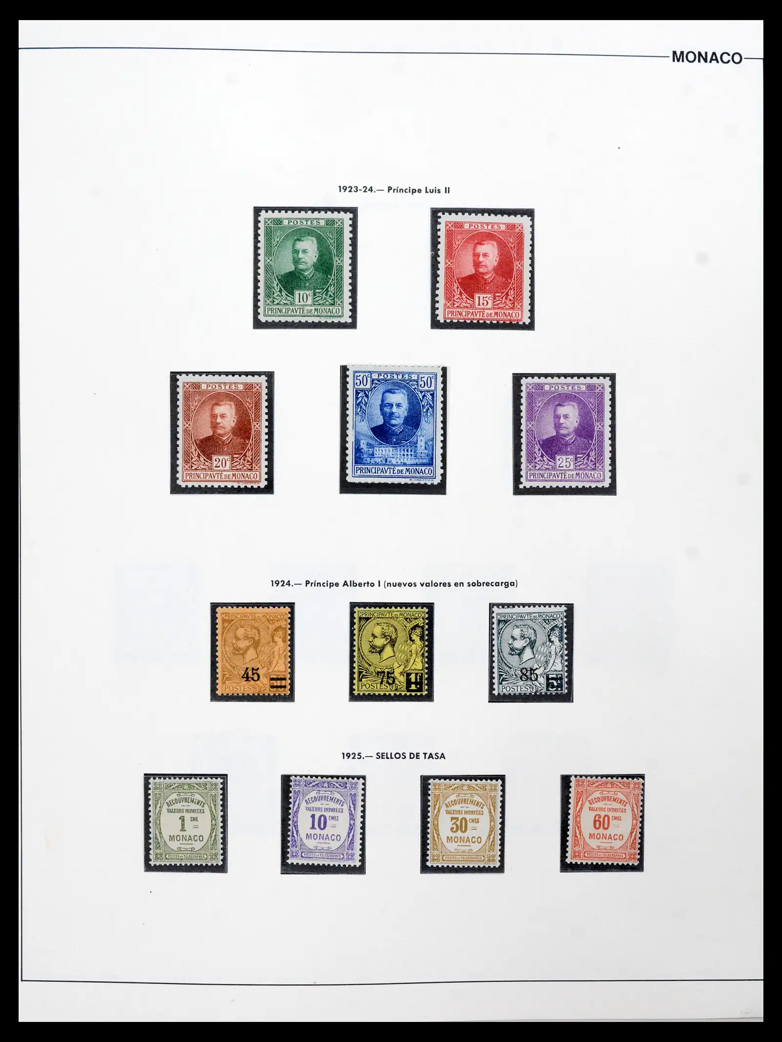 42219 0012 - Postzegelverzameling 42219 Monaco 1885-1962.