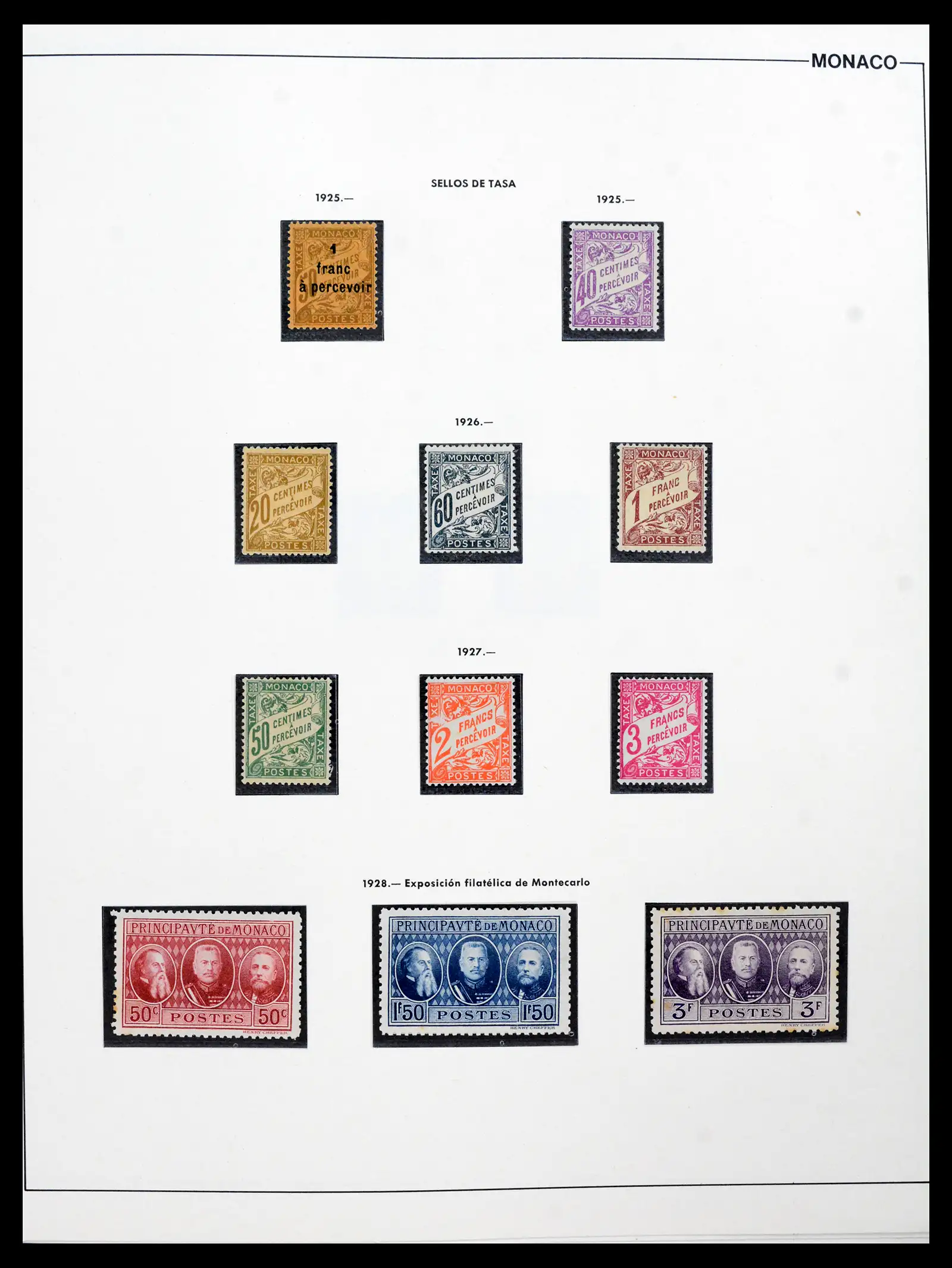 42219 0017 - Postzegelverzameling 42219 Monaco 1885-1962.