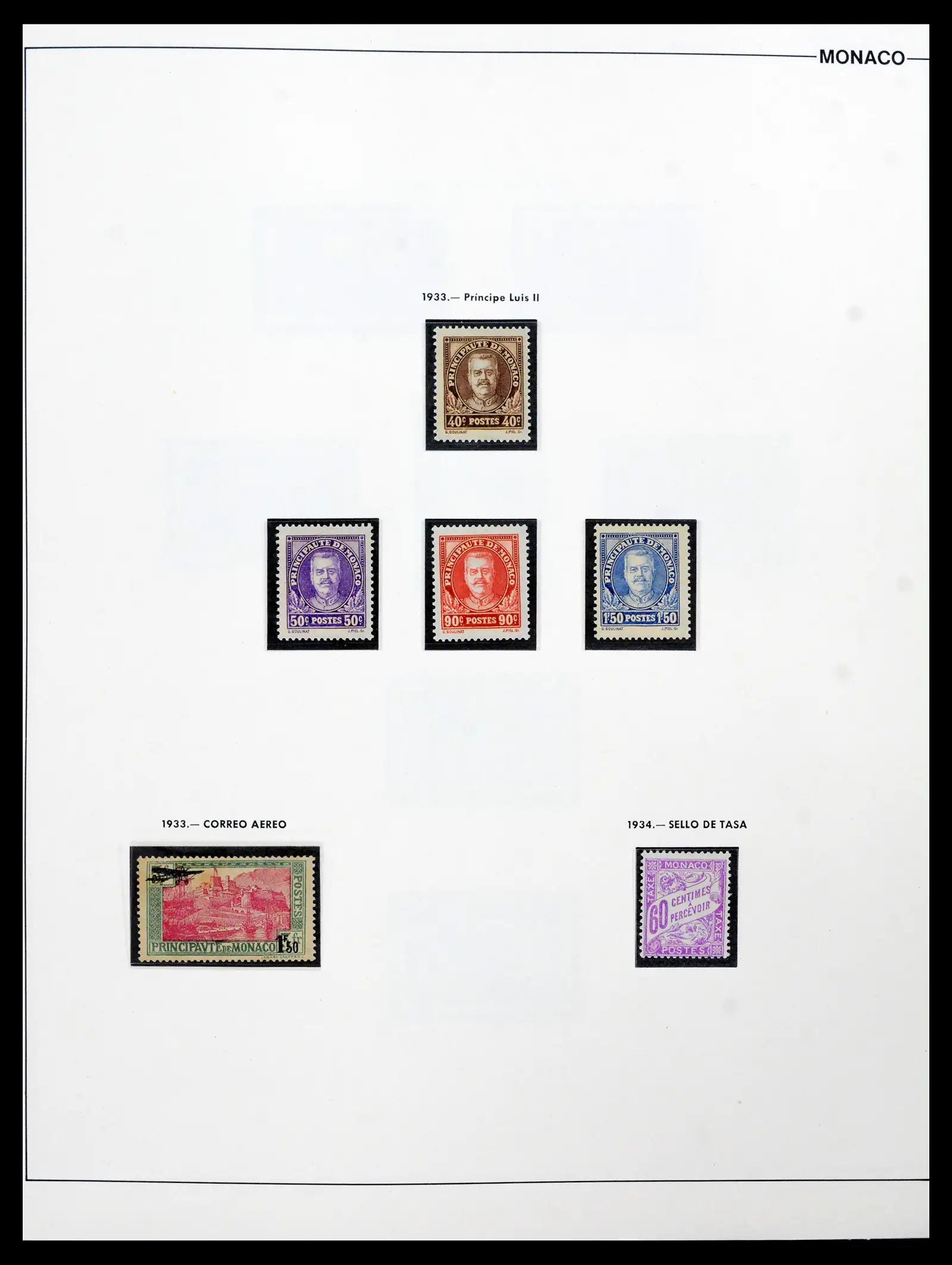 42219 0019 - Postzegelverzameling 42219 Monaco 1885-1962.