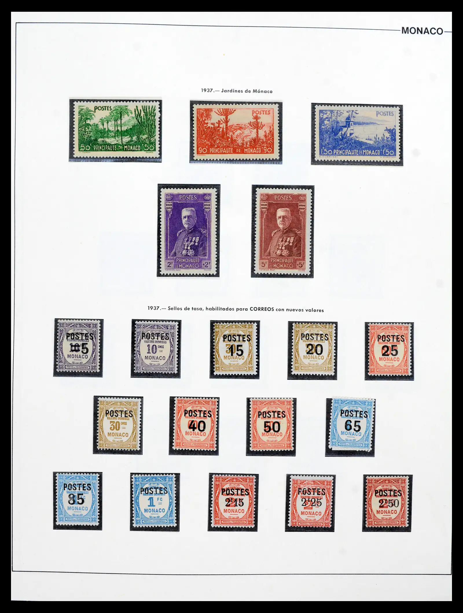 42219 0022 - Postzegelverzameling 42219 Monaco 1885-1962.