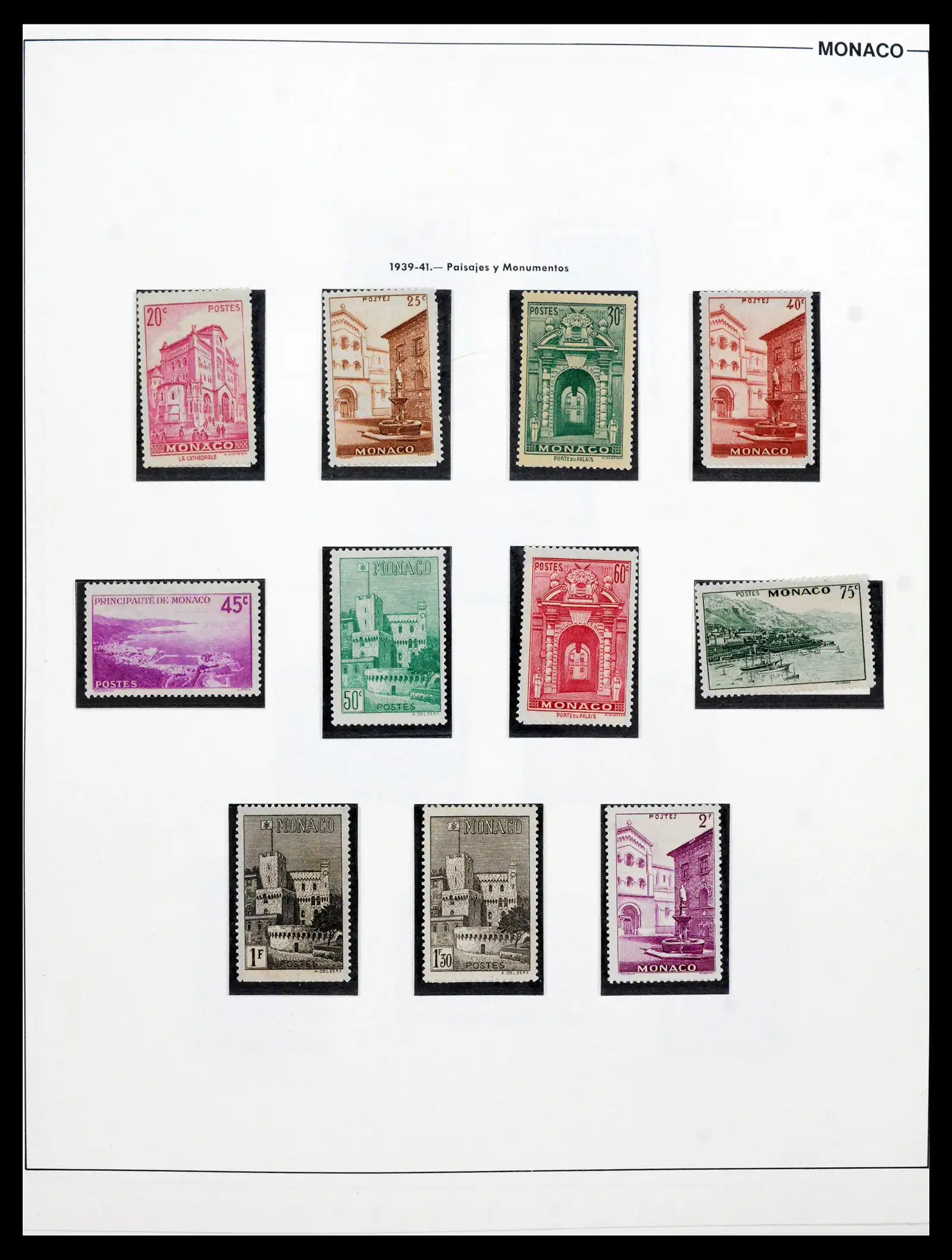 42219 0024 - Postzegelverzameling 42219 Monaco 1885-1962.
