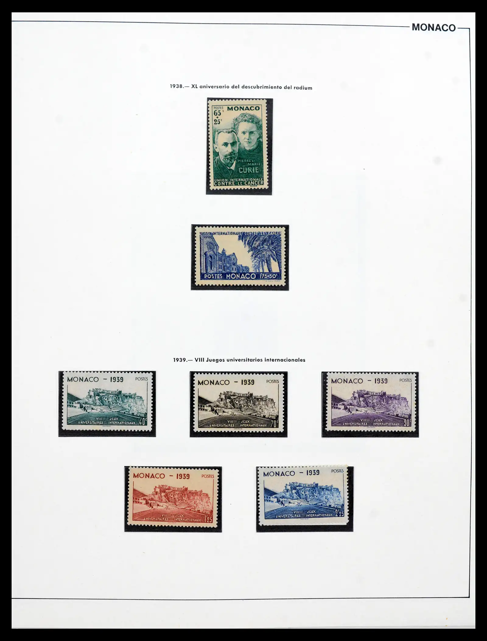 42219 0027 - Postzegelverzameling 42219 Monaco 1885-1962.
