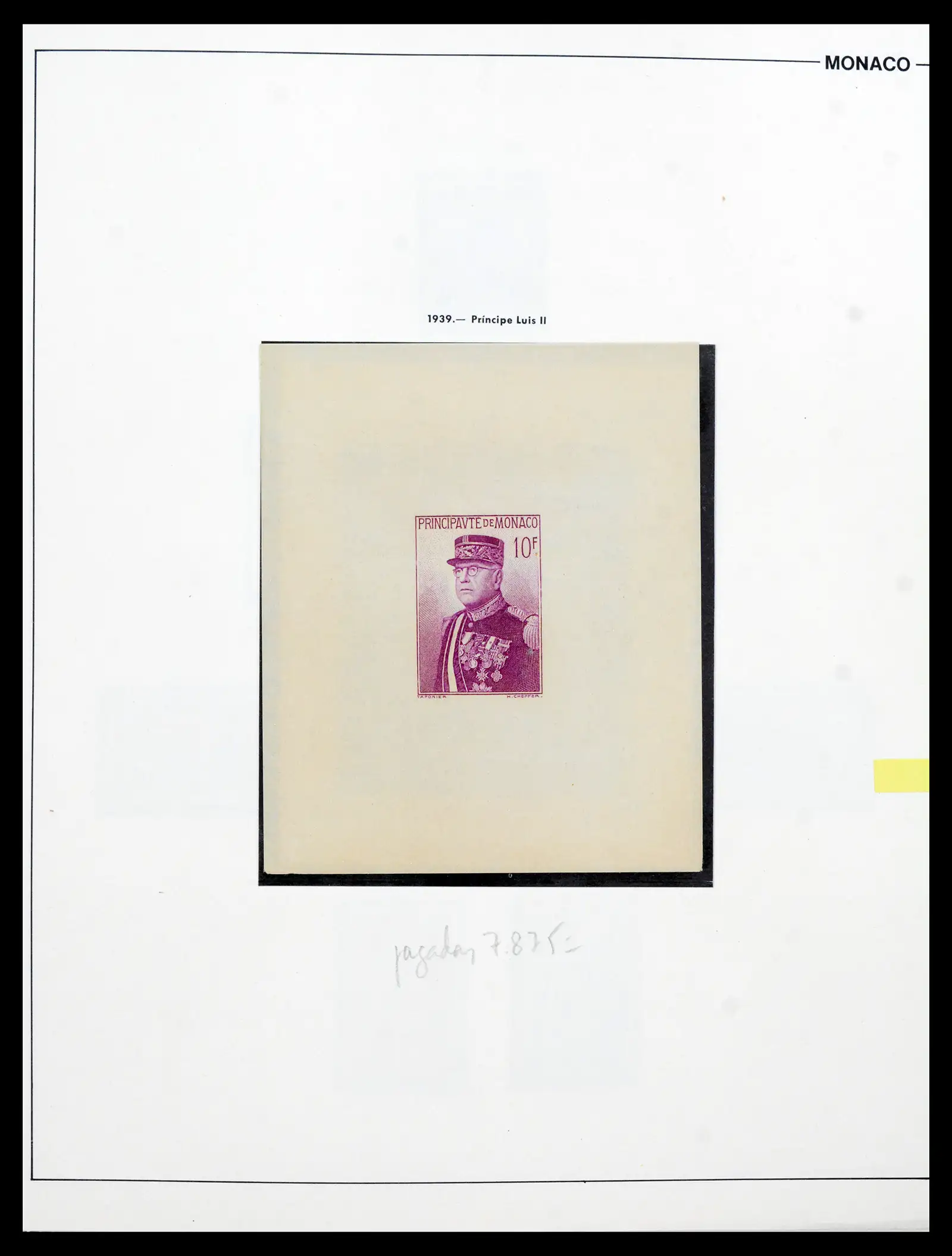42219 0028 - Postzegelverzameling 42219 Monaco 1885-1962.