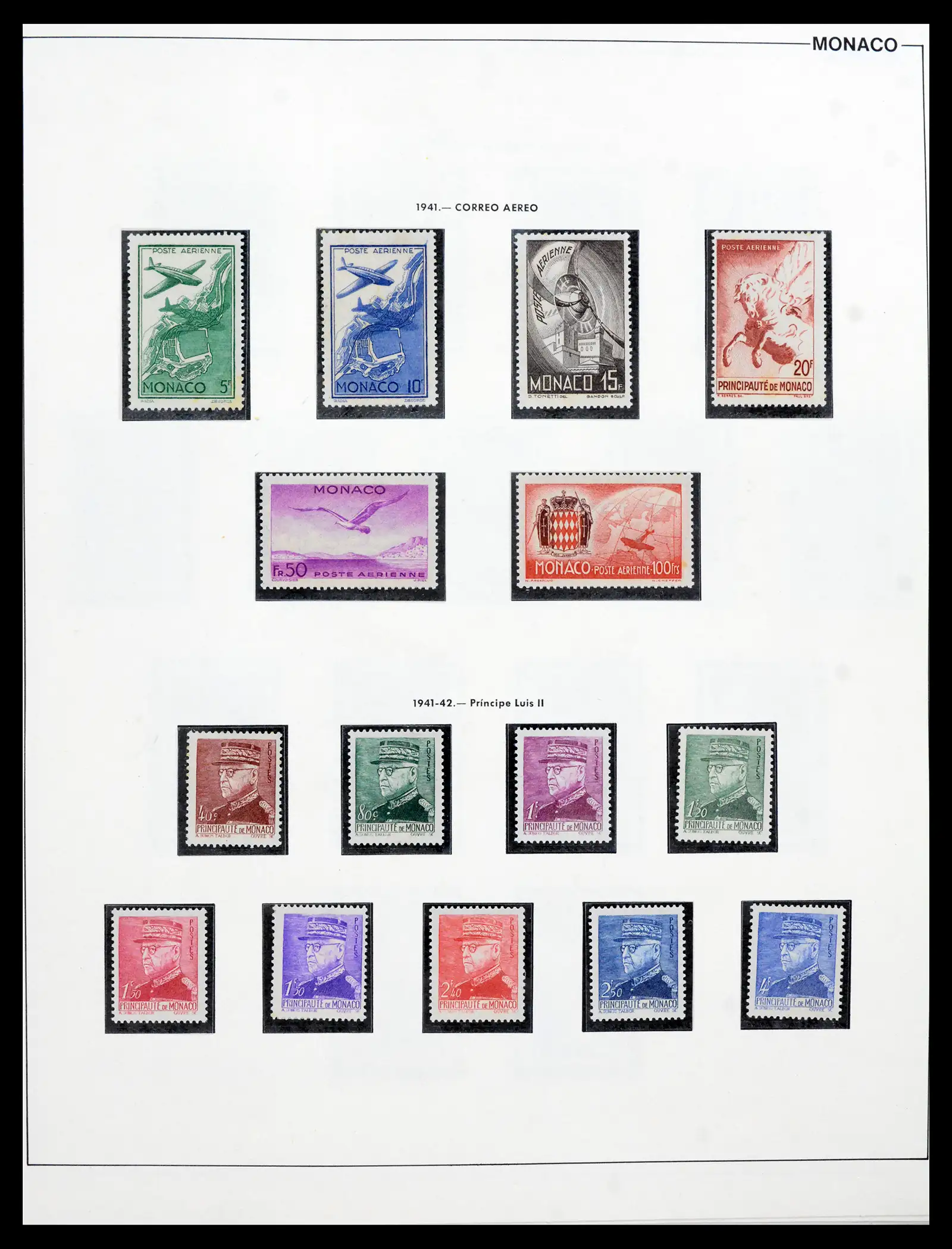 42219 0032 - Postzegelverzameling 42219 Monaco 1885-1962.