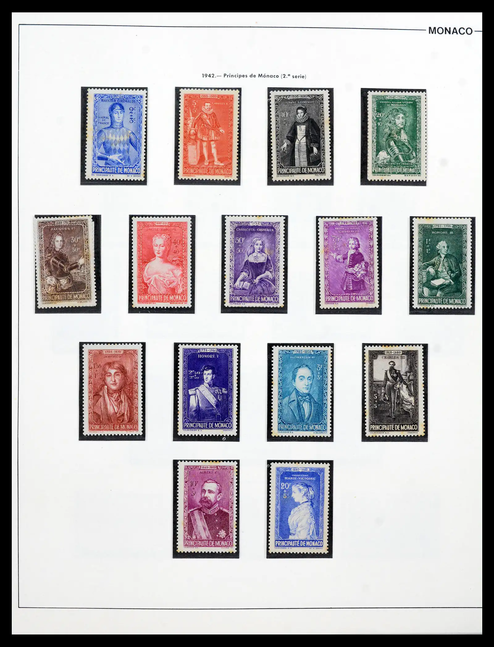42219 0033 - Postzegelverzameling 42219 Monaco 1885-1962.