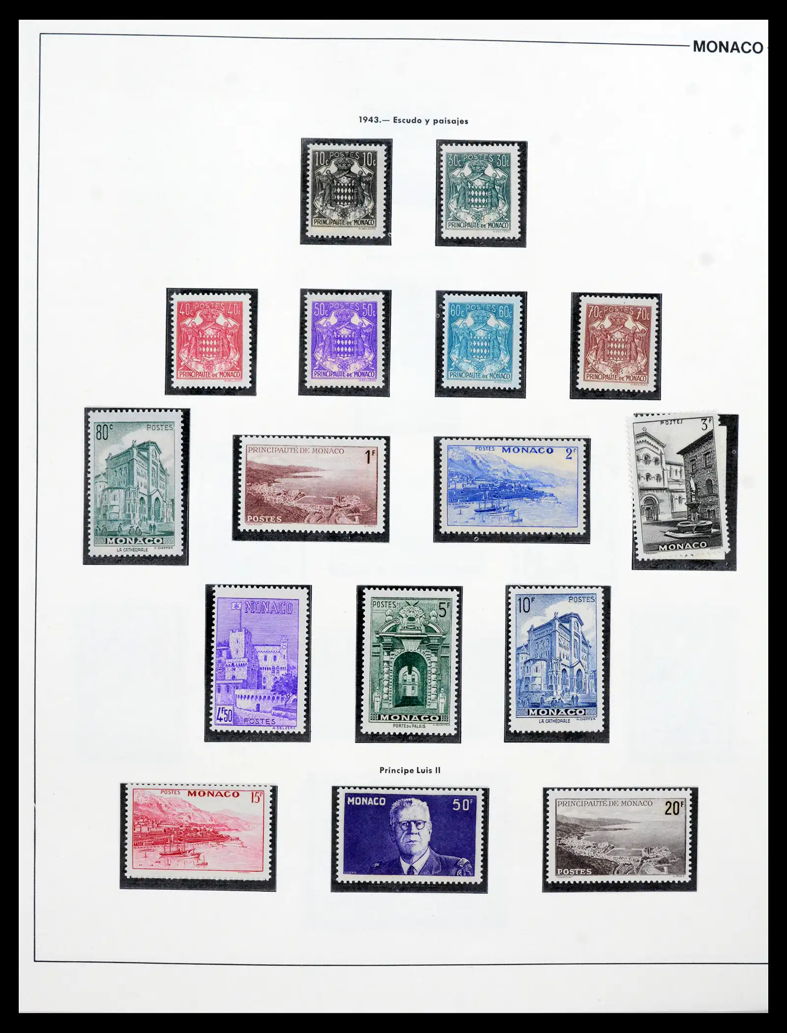 42219 0034 - Postzegelverzameling 42219 Monaco 1885-1962.