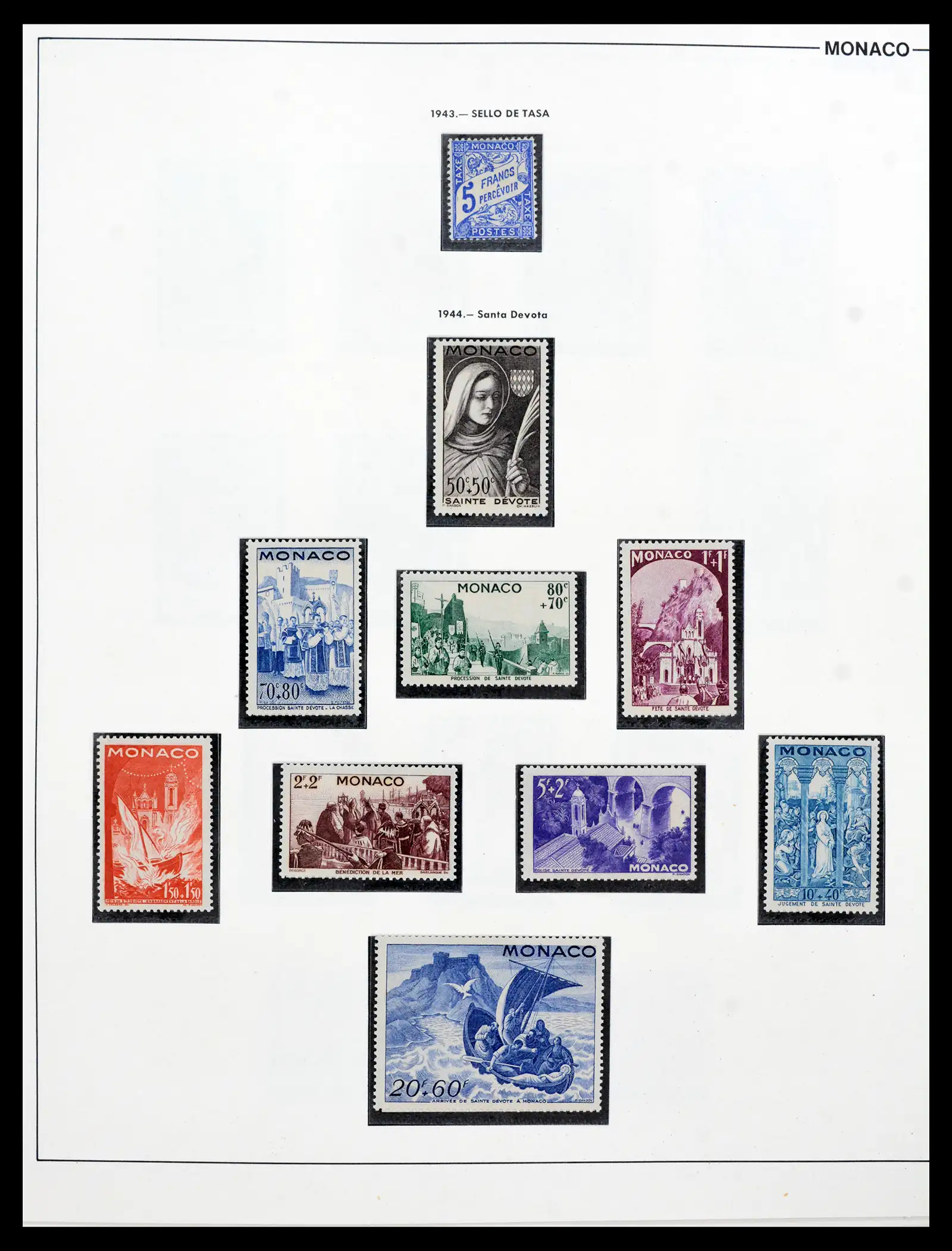 42219 0035 - Postzegelverzameling 42219 Monaco 1885-1962.