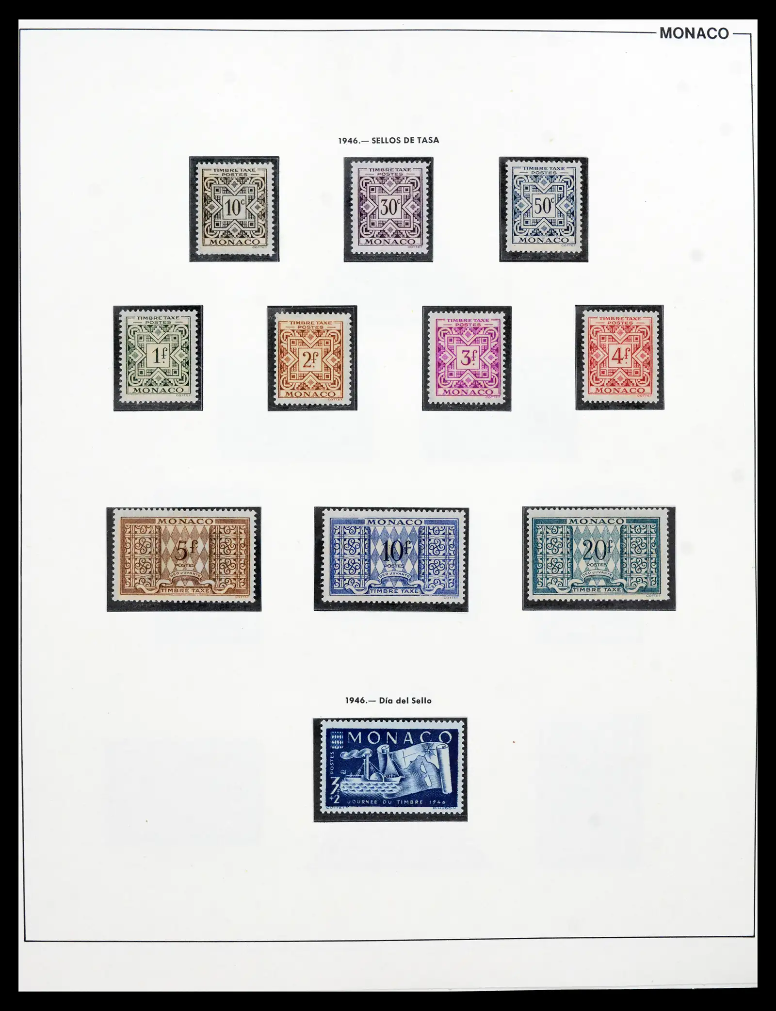 42219 0038 - Postzegelverzameling 42219 Monaco 1885-1962.