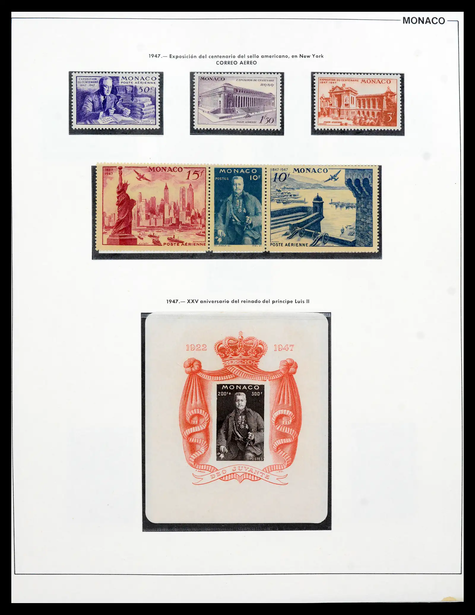 42219 0040 - Postzegelverzameling 42219 Monaco 1885-1962.